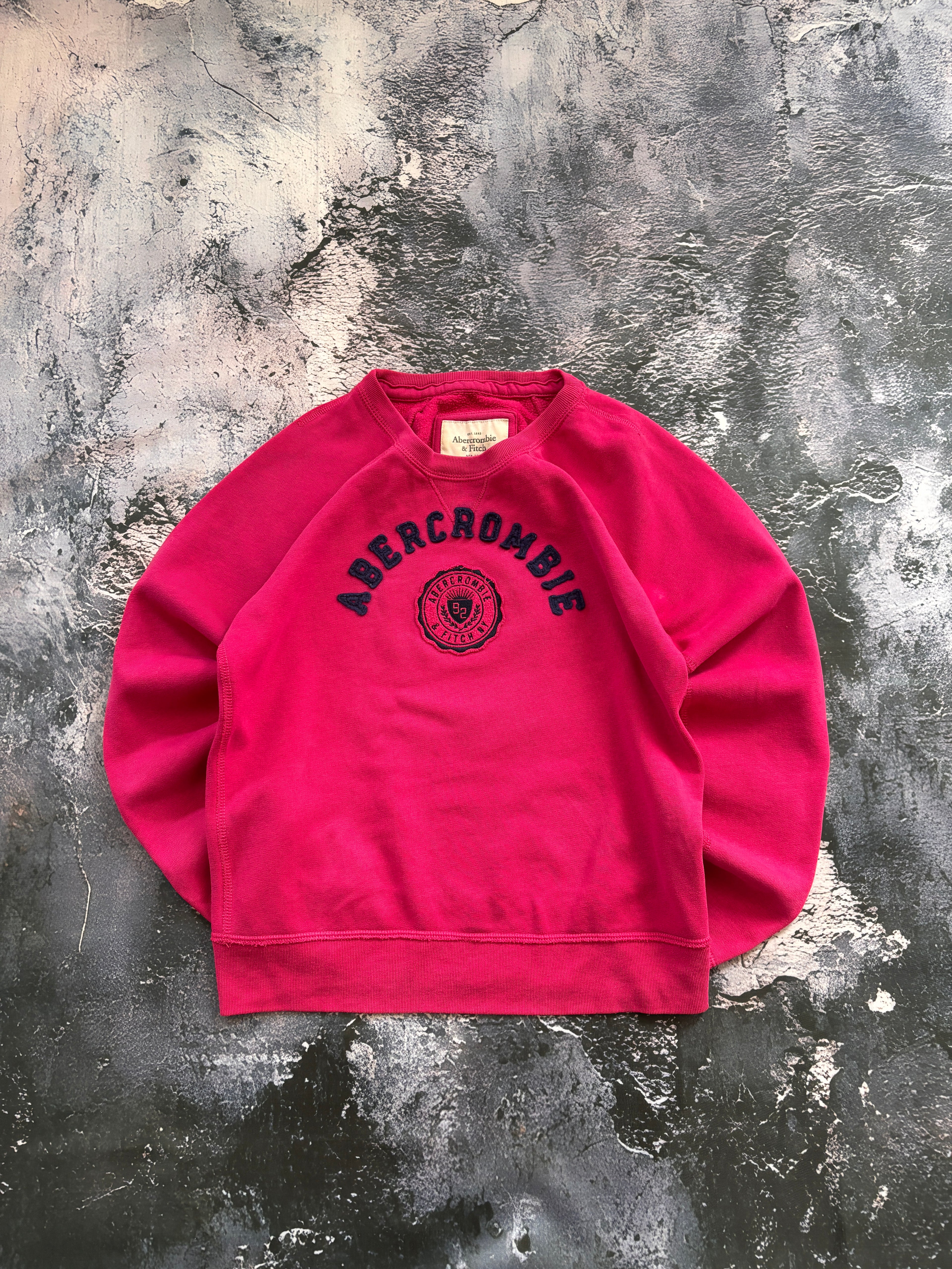 BLUZA CREWNECK ABERCROMBIE PROSTY KRÓJ PINK
