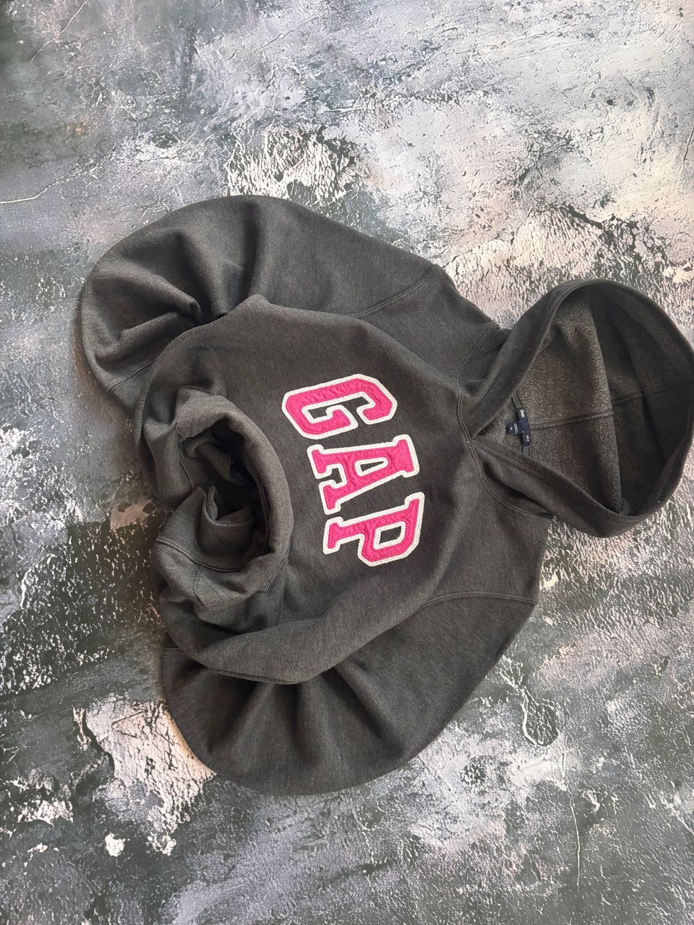 BLUZA HOODIE SZARA BASIC GAP RETRO PROSTY KRÓJ