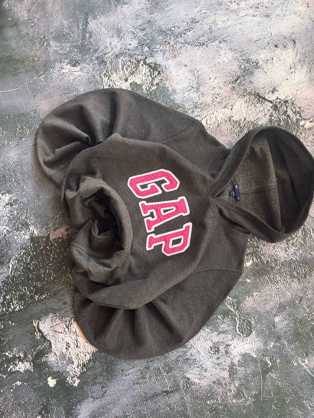 BLUZA HOODIE SZARA BASIC GAP RETRO PROSTY KRÓJ