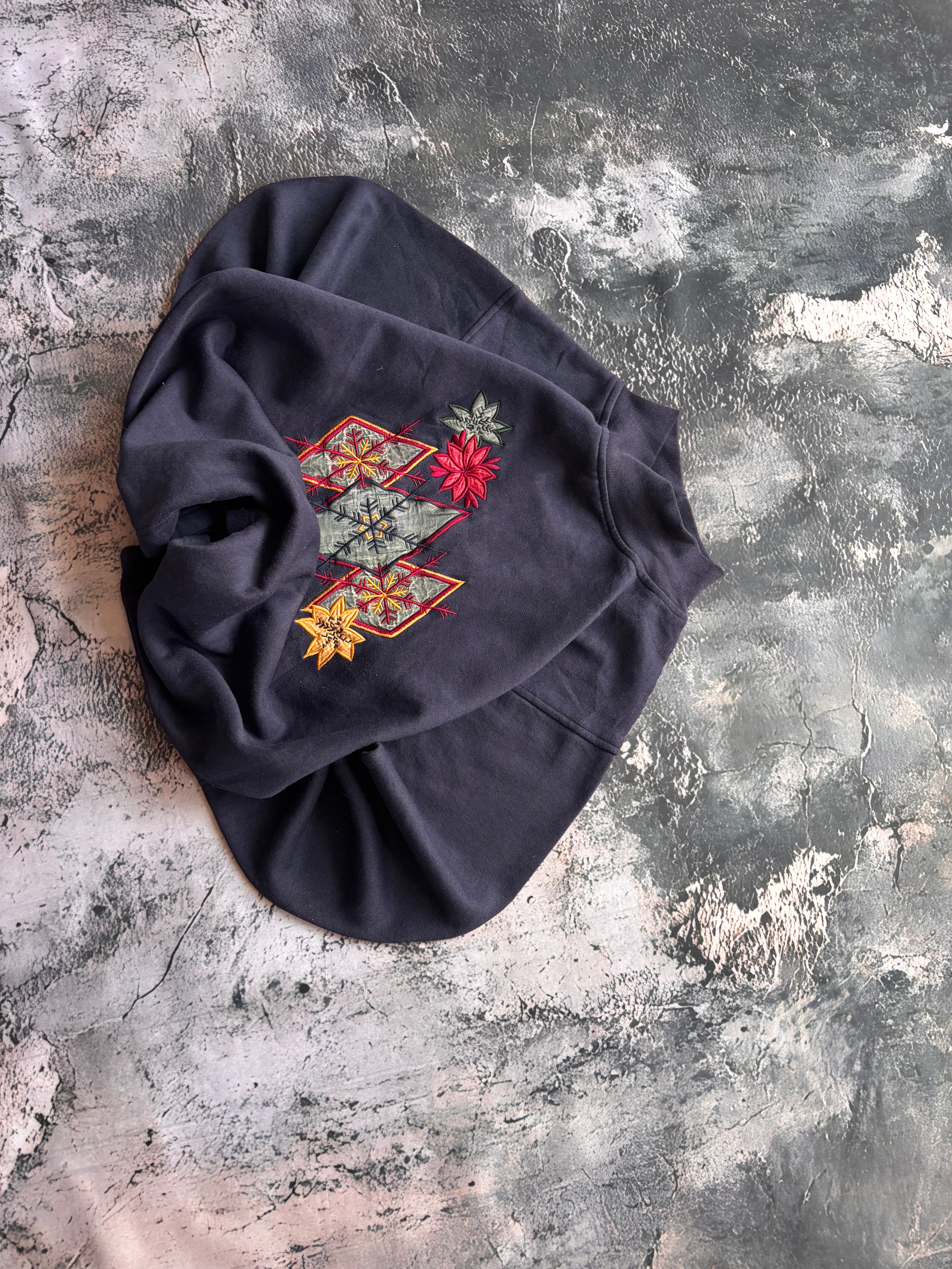 Longsleeve haftowany oversize vintage oldschool retro 90s cozy streetwear