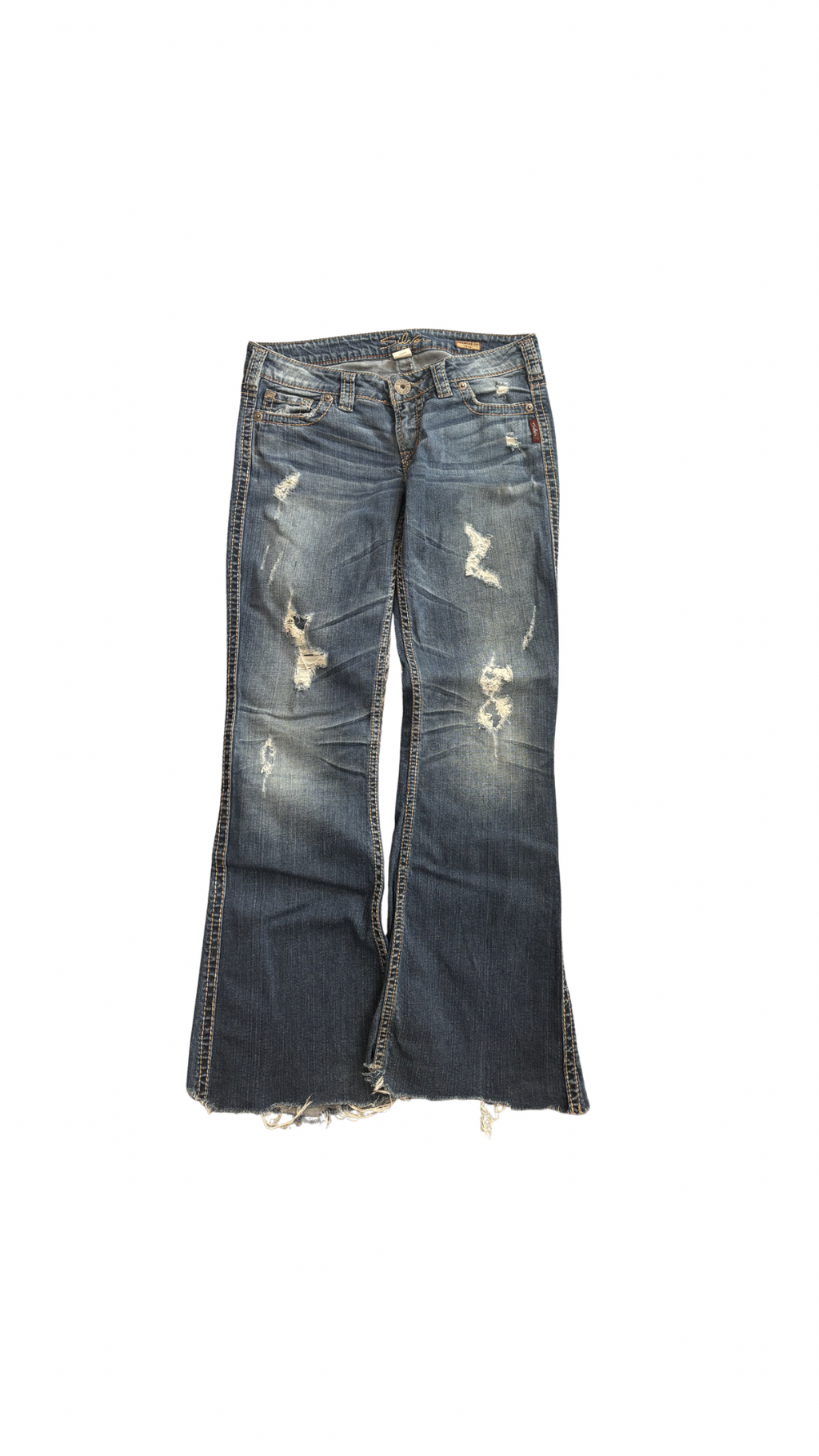 jeansy bootcout szarpane distressed vintage y2k