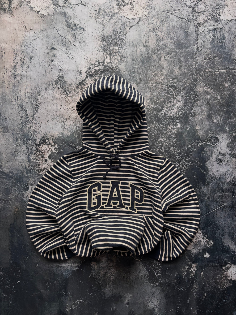 bluza hoodie Gap w paski granatowa vintage stripes american 90s