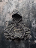 bluza hoodie Gap w paski granatowa vintage stripes american 90s