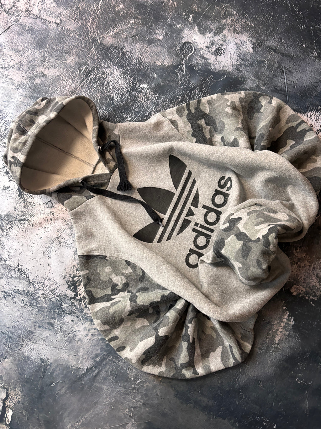 bluza hoodie Adidas camo military retro 90s
