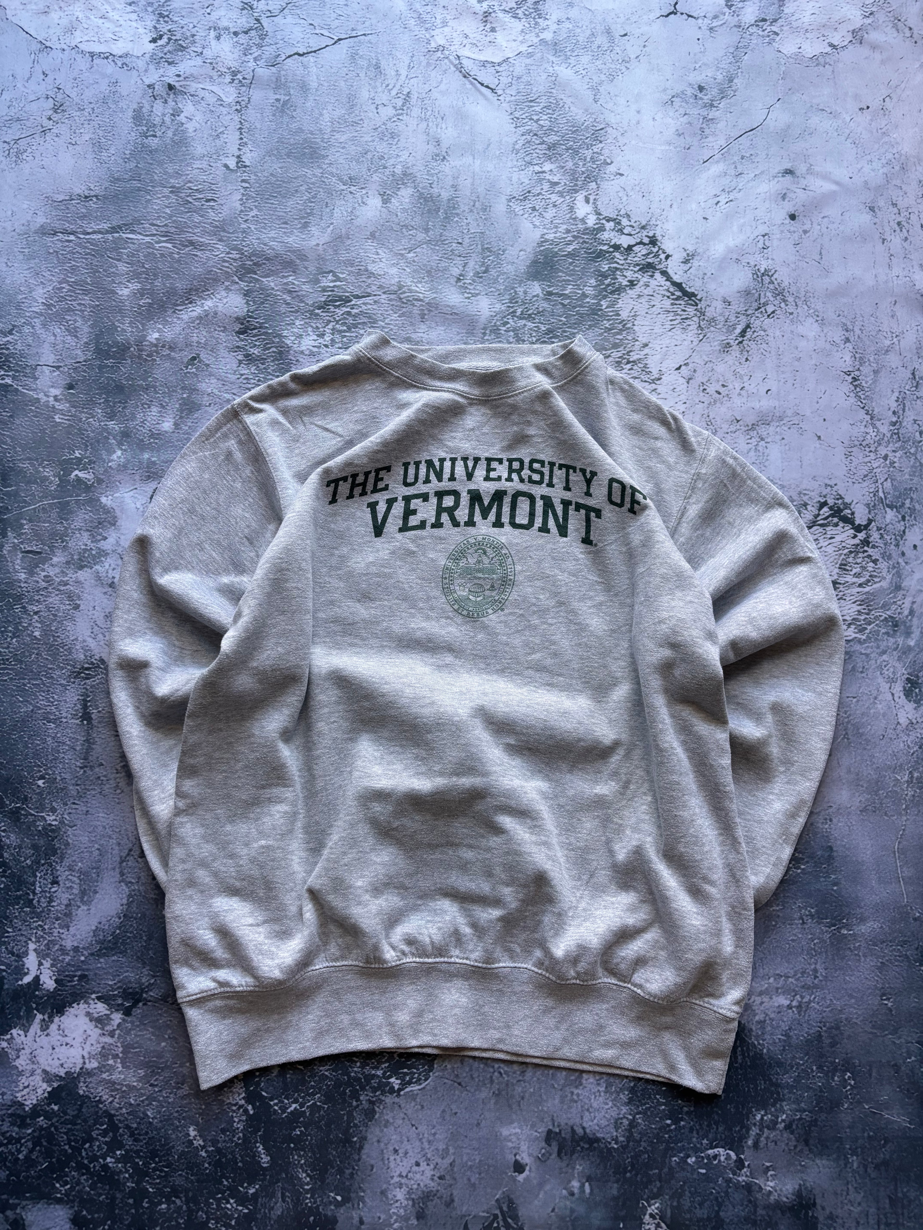 Bluza crewneck VERMONT vintage szara oversize retro