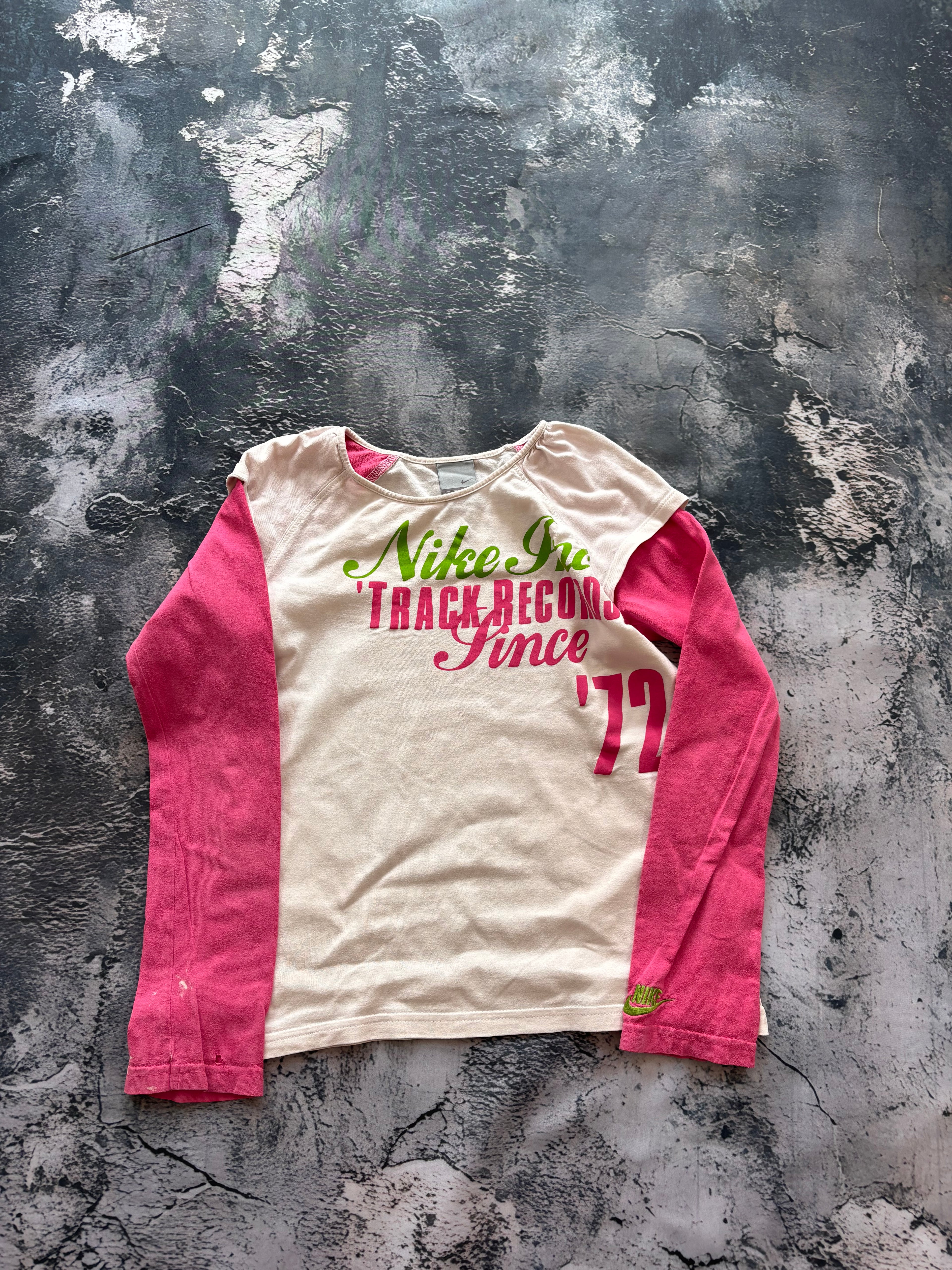 koszulka z długim rękawem longsleeve prosty krój NIKE pink retro