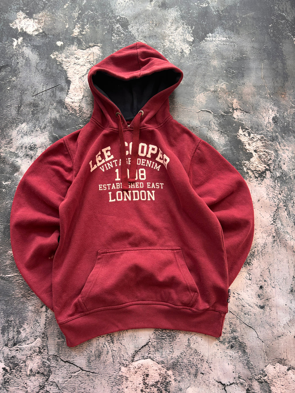 bluza hoodie LEE COOPER 1908 vintage retro american  burgundowa