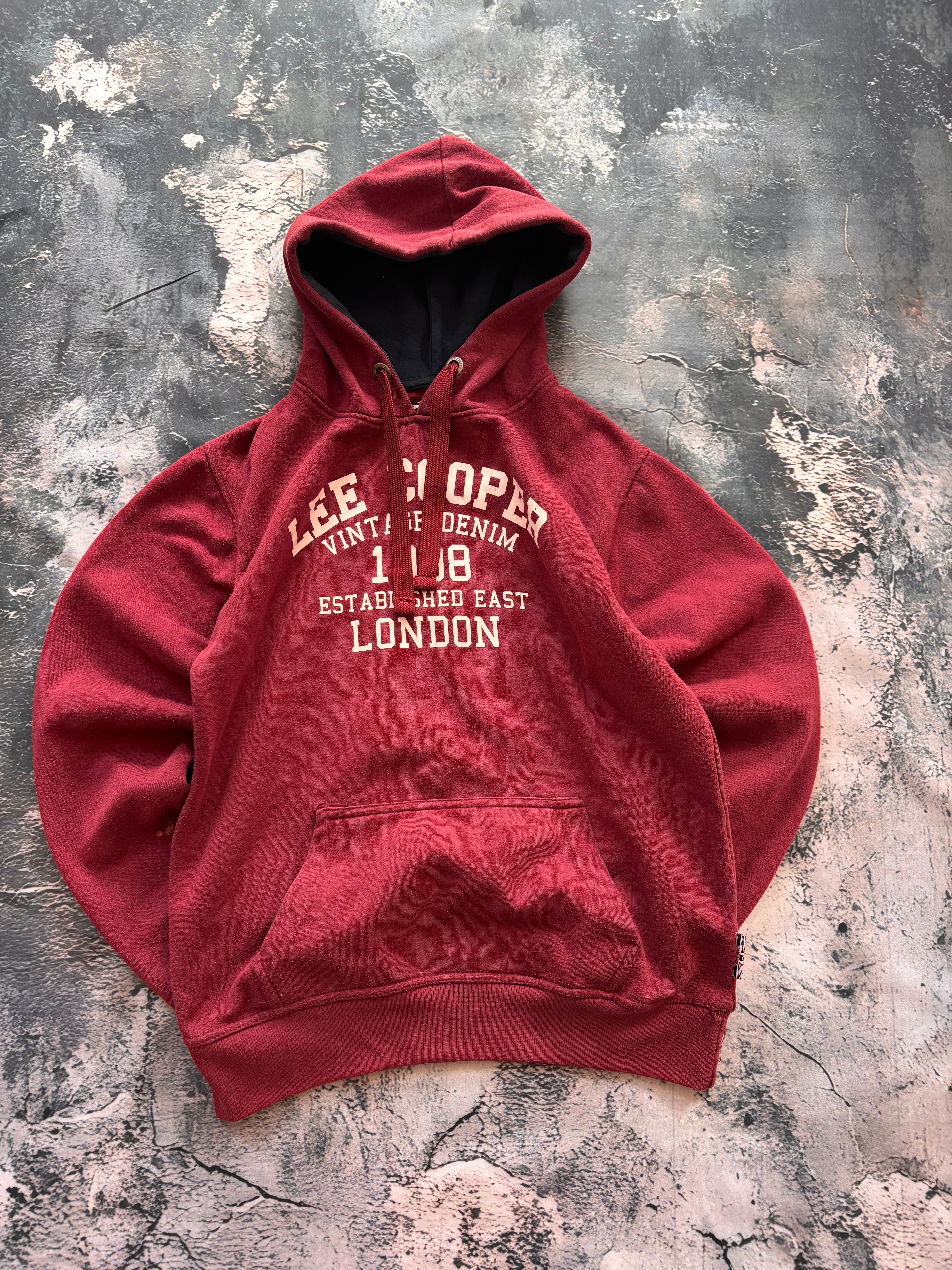 bluza hoodie LEE COOPER 1908 vintage retro american  burgundowa