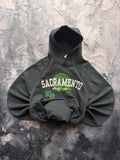 bluza hoodie vintage szara SACRAMENTO vintage 90s retro USA