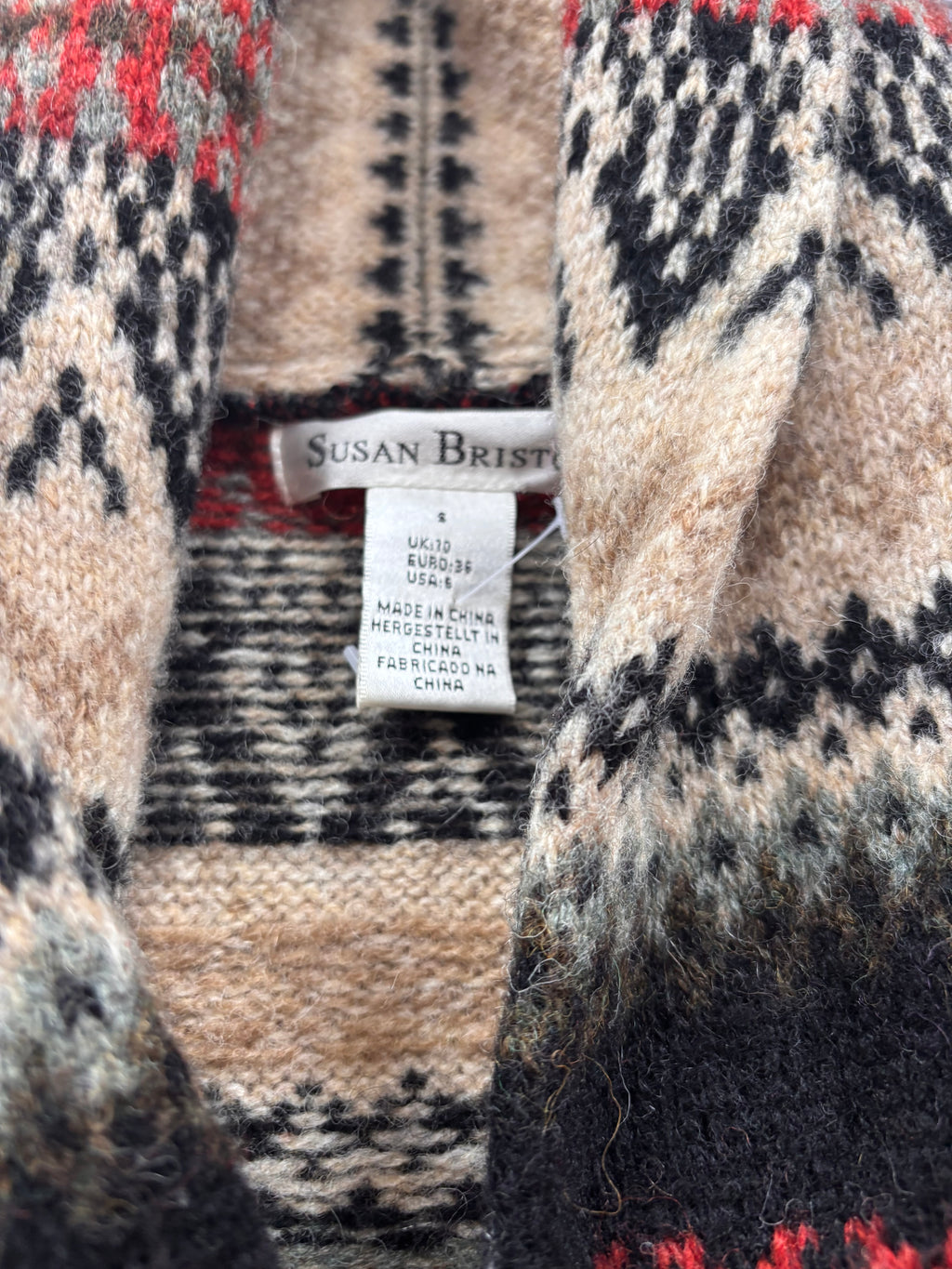 Sweter kardigan wełniany