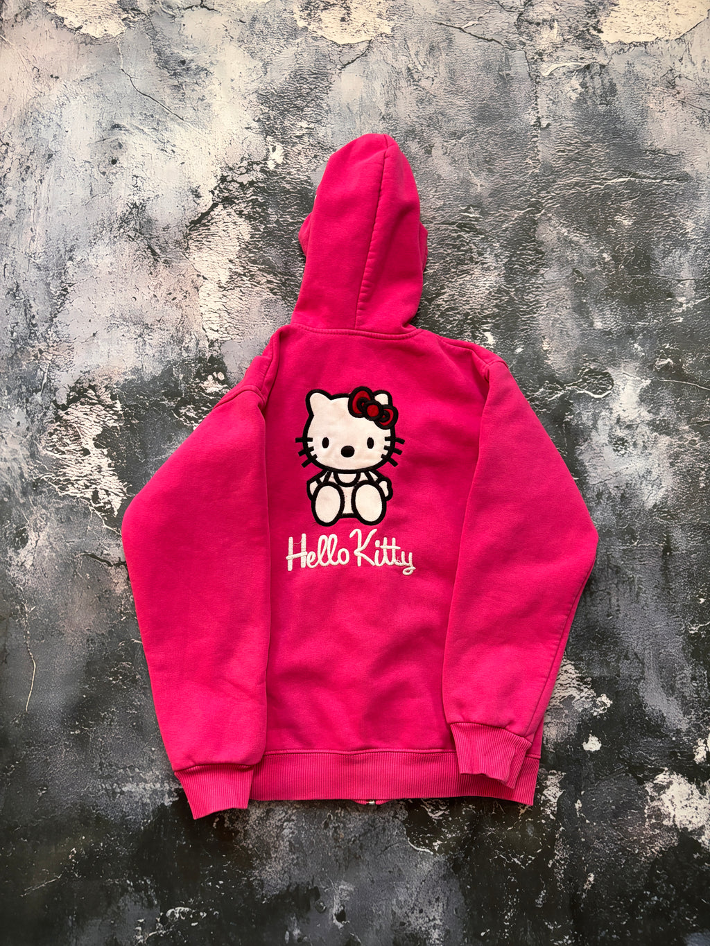 bluza hoodie zip pink HELLO KITTY HAFT unikat vintage