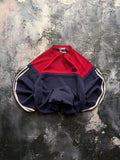 bluza crewneck Adidas w paski granatowo czerwona retro 90s