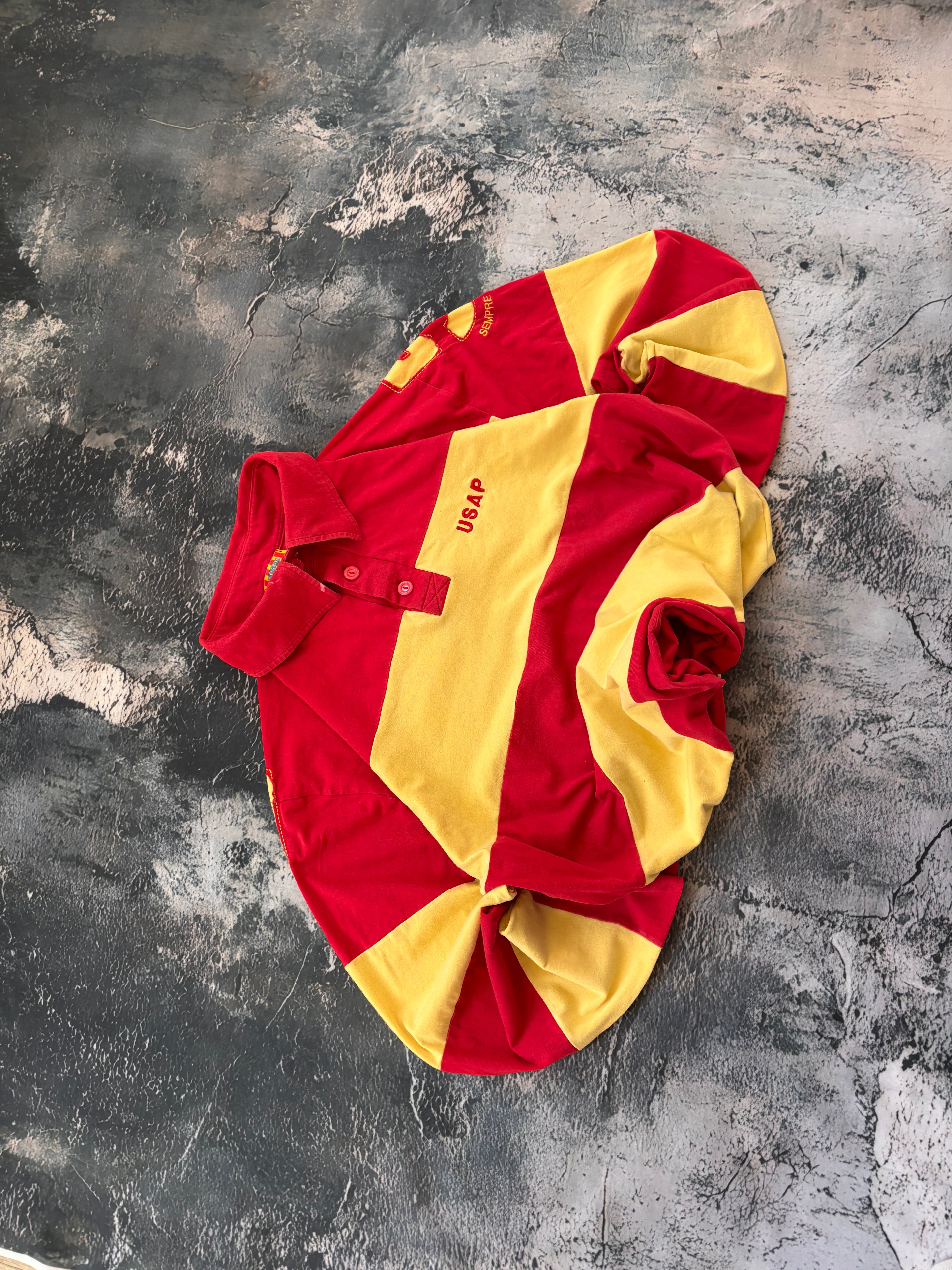 Koszulka t shirt polo oversize w stylu vintage oldschool american retro 90s rugby USAP