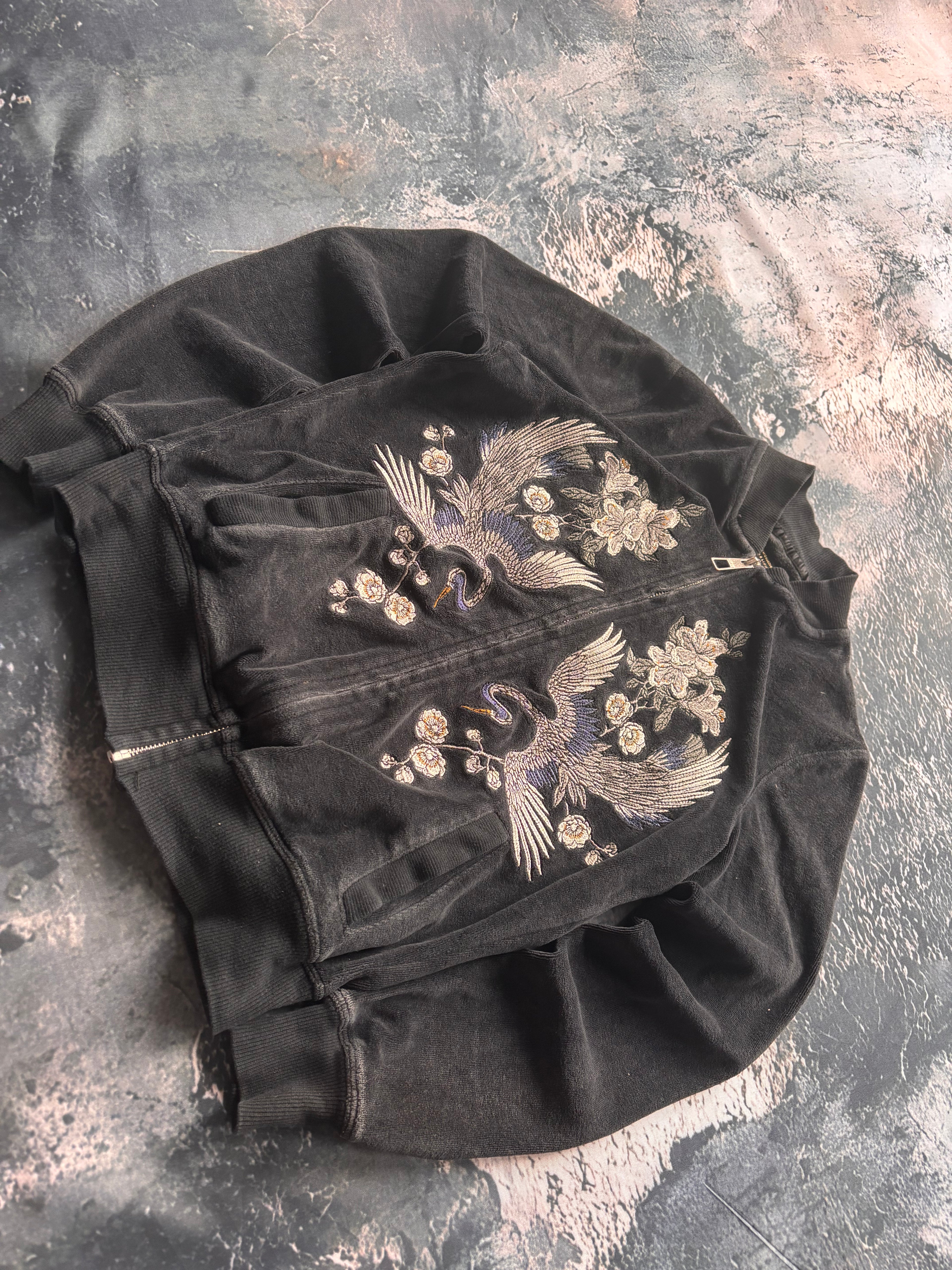 bluza zip przylegający krój haf y2k