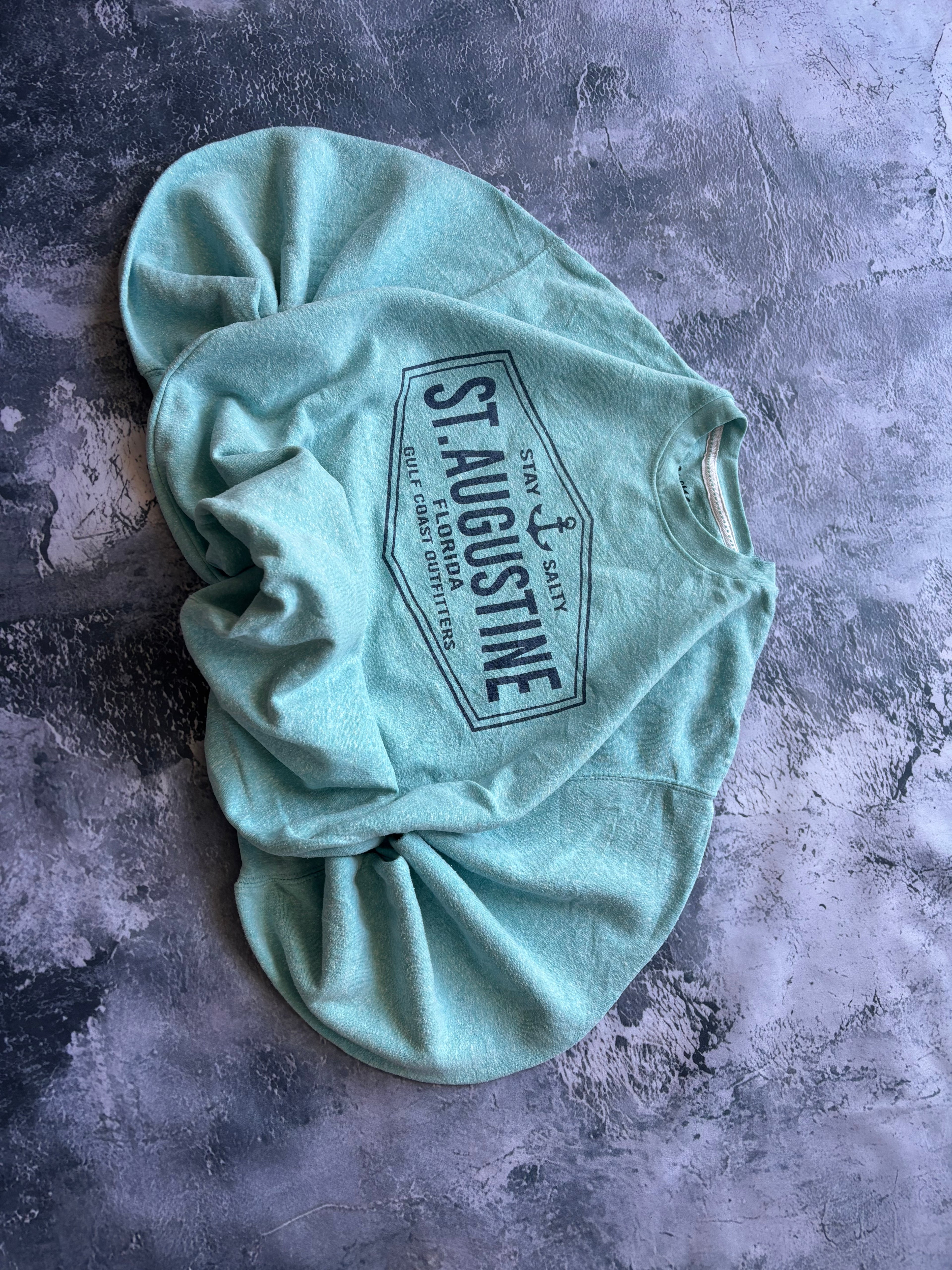 bluza crewneck morska vintage 90s