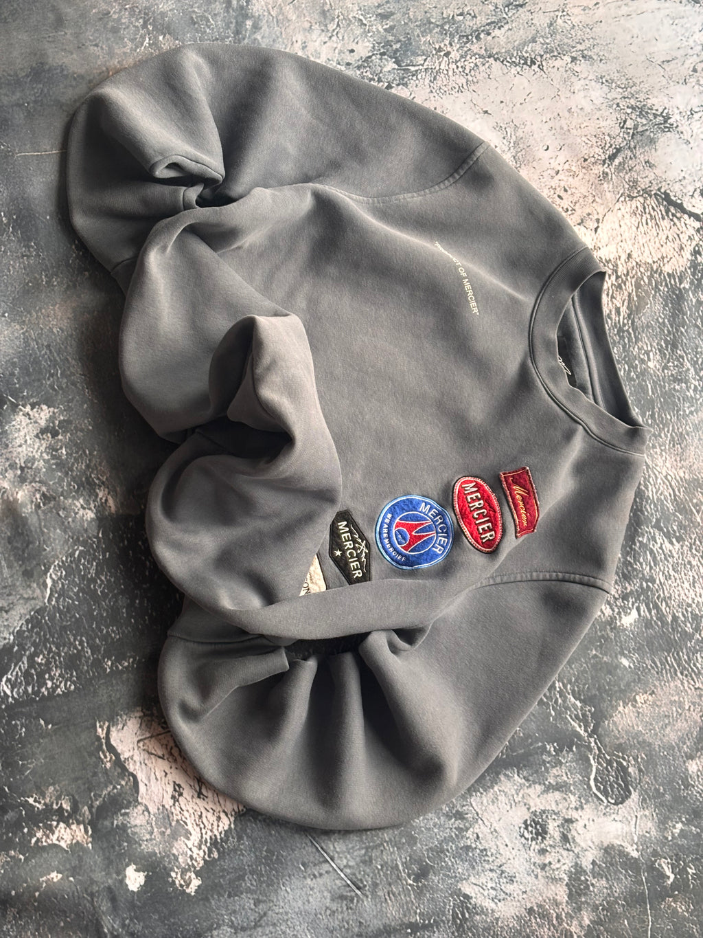 bluza crewneck haft vintage oversize