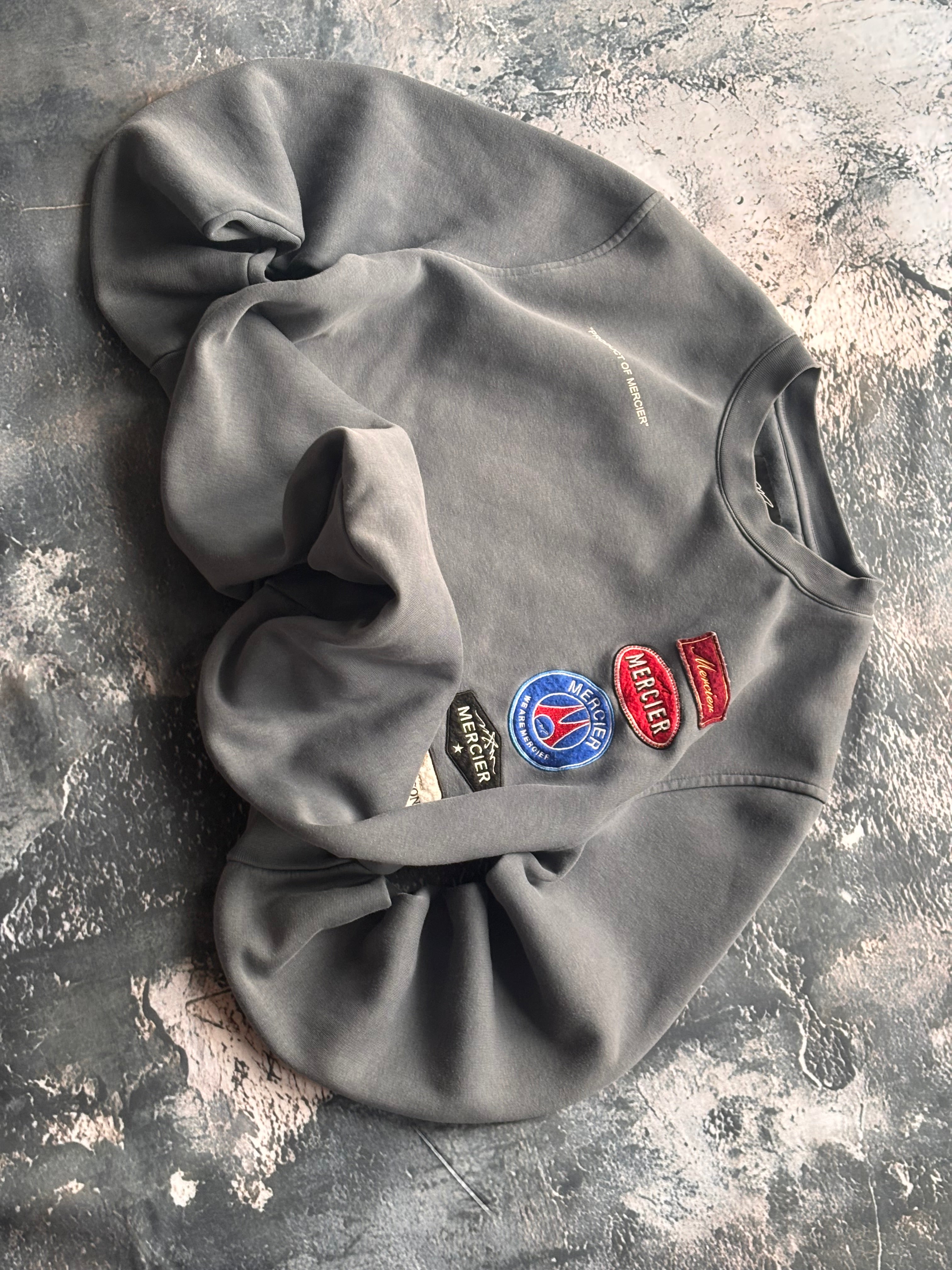 bluza crewneck haft vintage oversize
