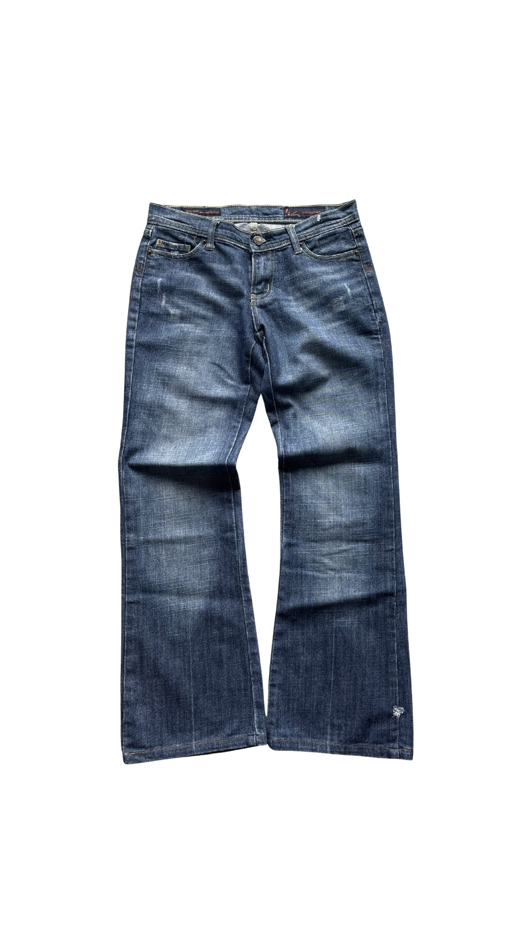 Jeans bootcut spodnie granatowe y2k