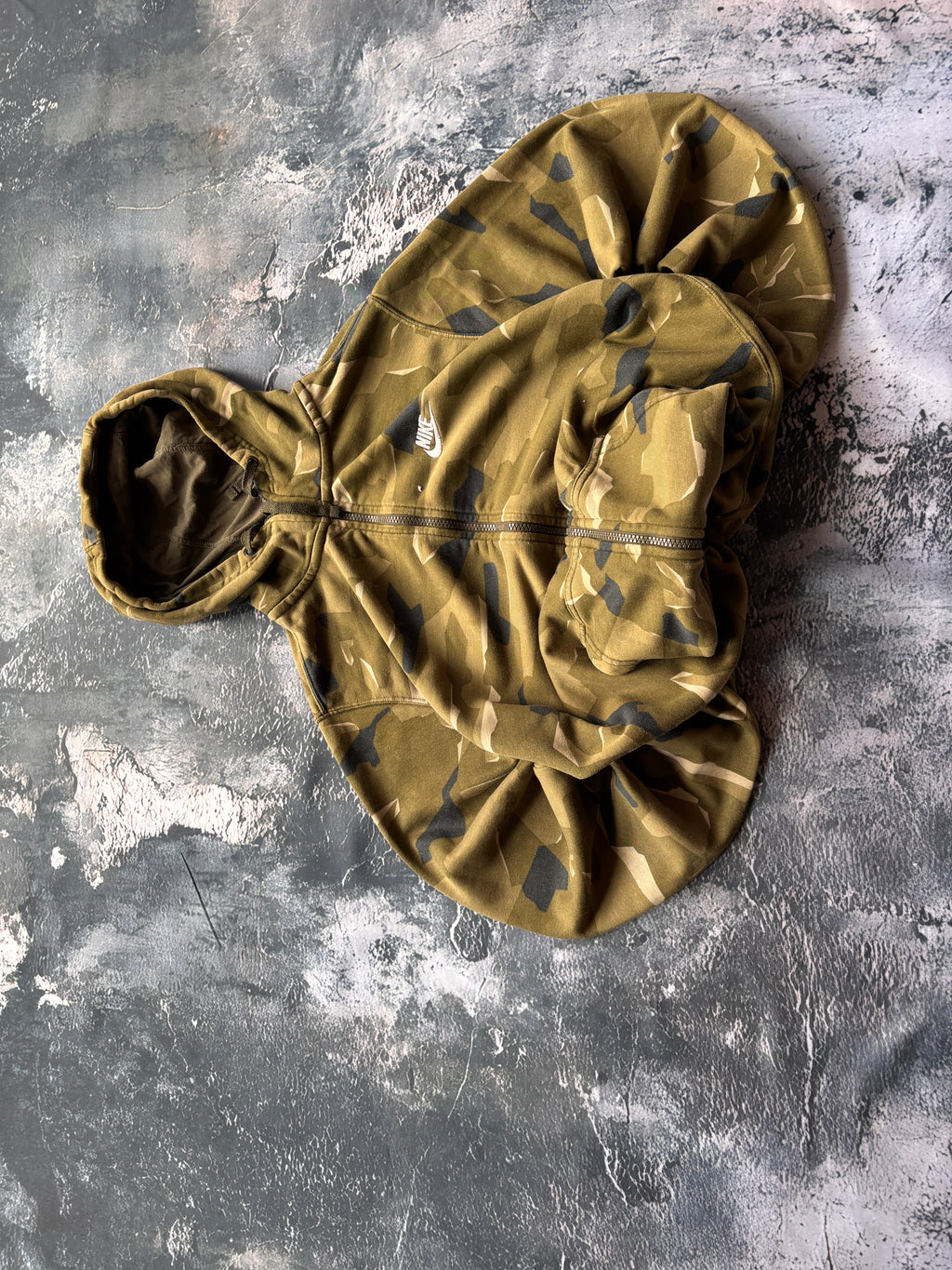 Bluza zip hoodie moro camo nike vintage oversize