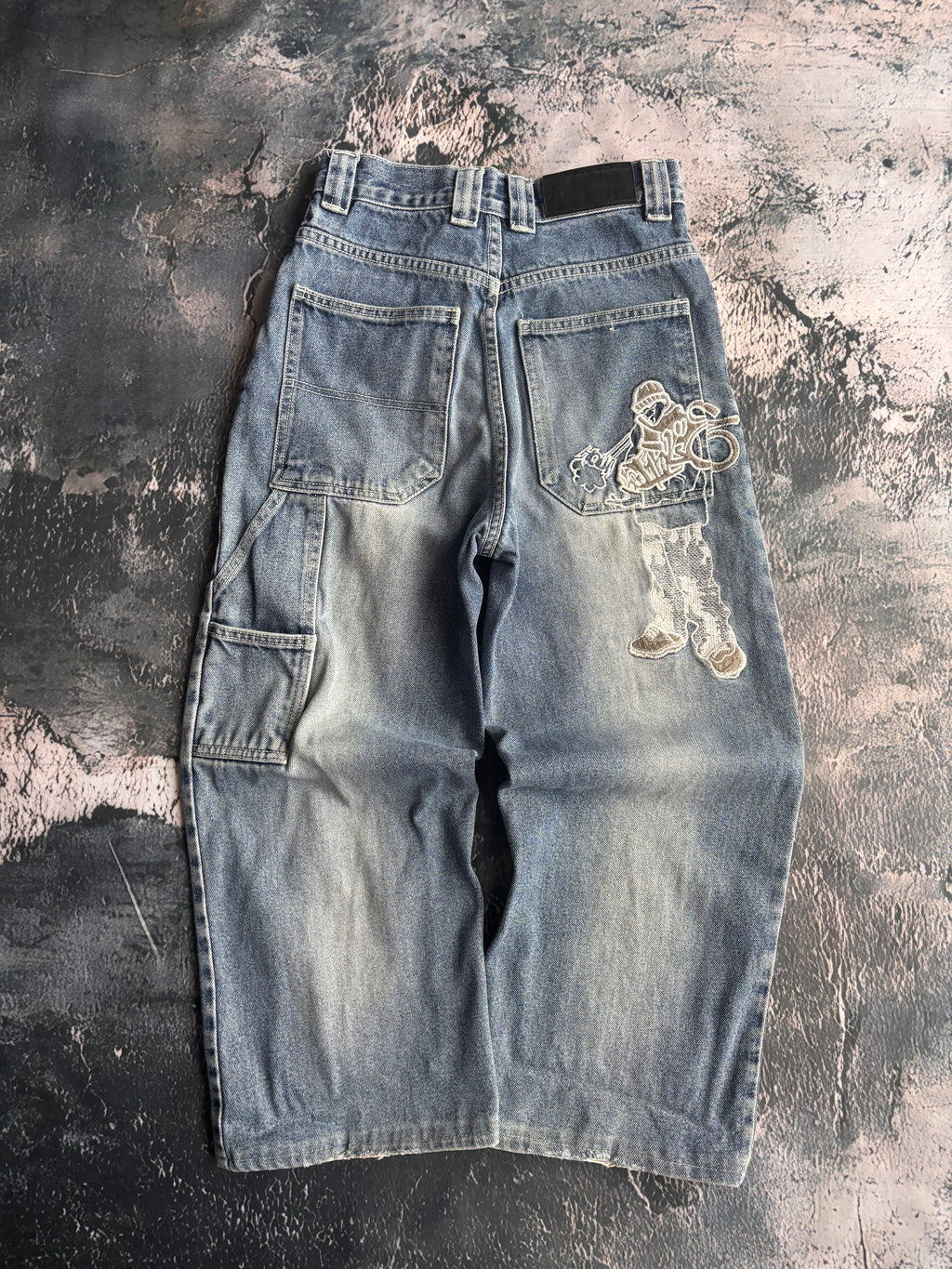 jeansy haft dzwony vintage usa streetwear