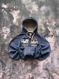 Bluza hoodie Hollister big logo niebieska vintage retro prosty krój