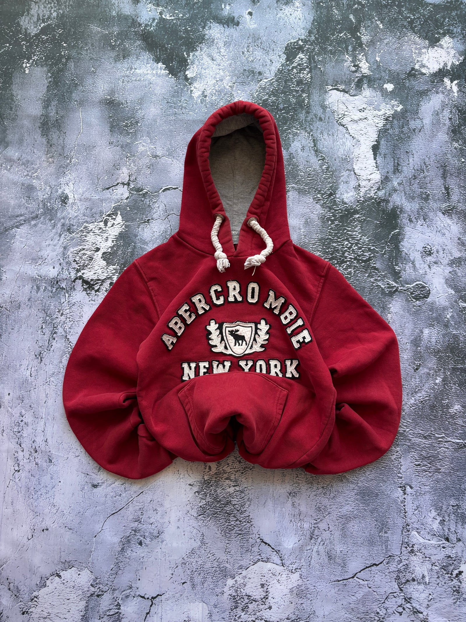 BLUZA HOODIE ABERCROMBIE RED VINTAGE