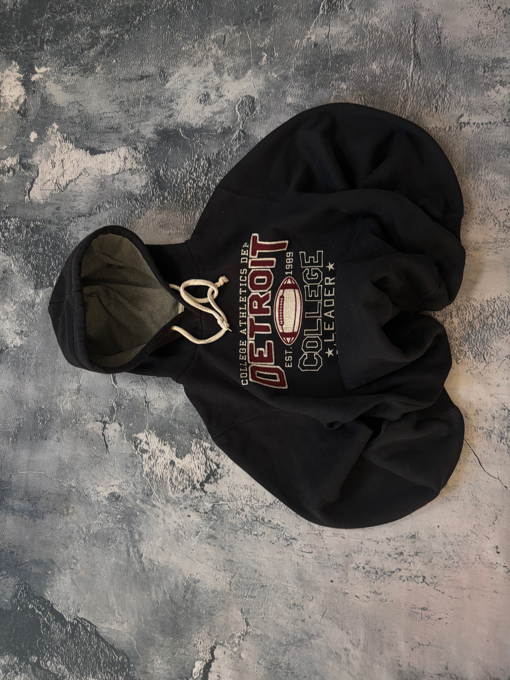 Bluza hoodie OETROT vintage czarna uniwersytecka usa black
