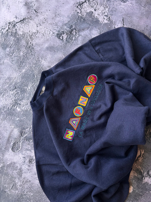 bluza crenweck granatowa NAFANO multicolor