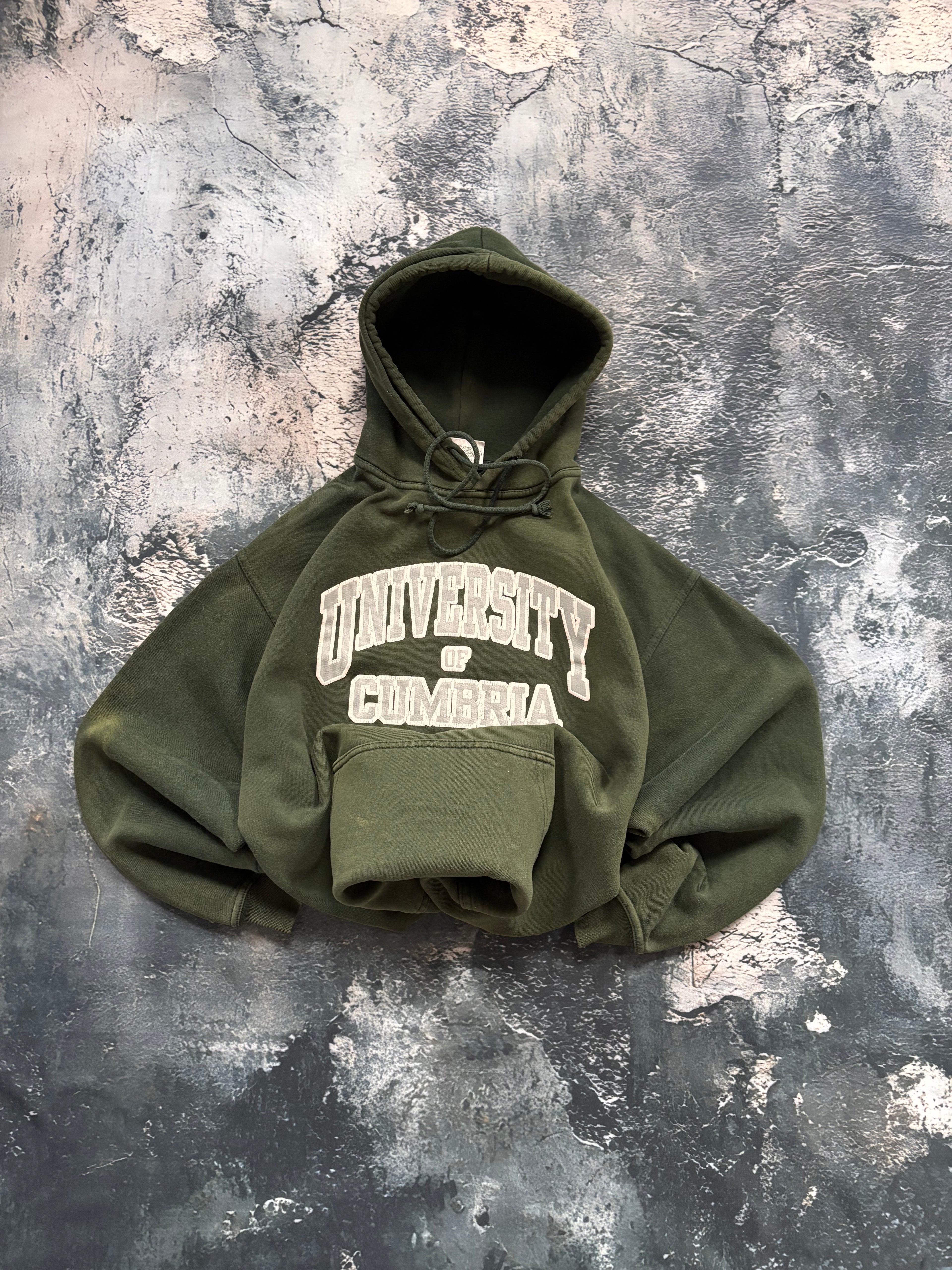 hoodie college ciemnozielony
