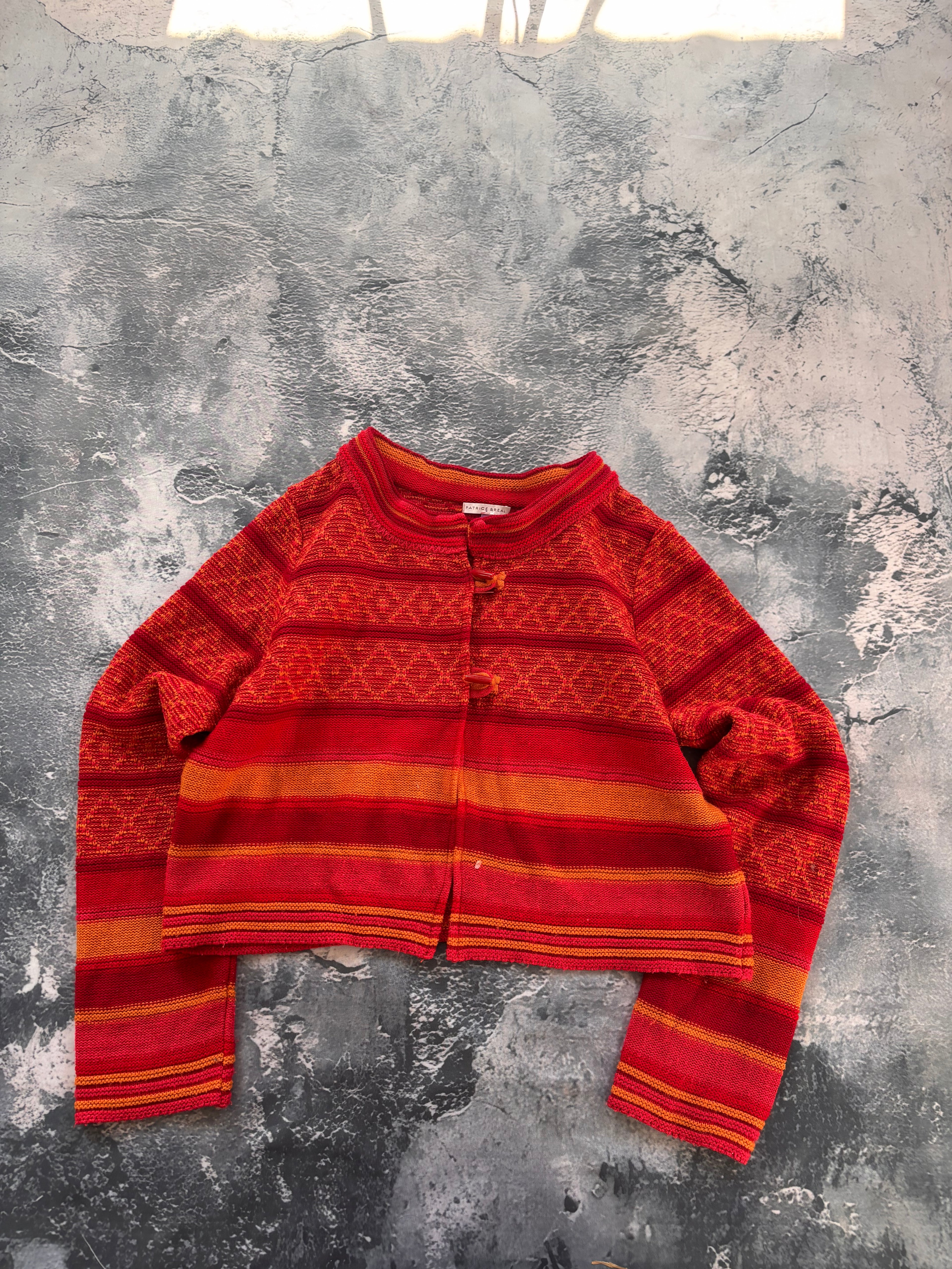 sweter kardigan pomarańczowy