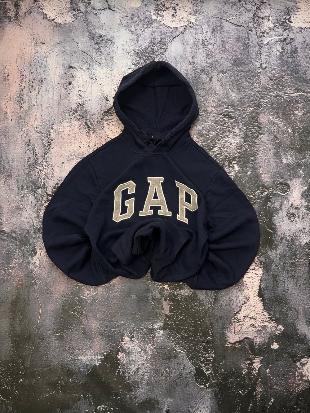 BLUZA HOODIE GAP GRANATOWA BASIC RETRO