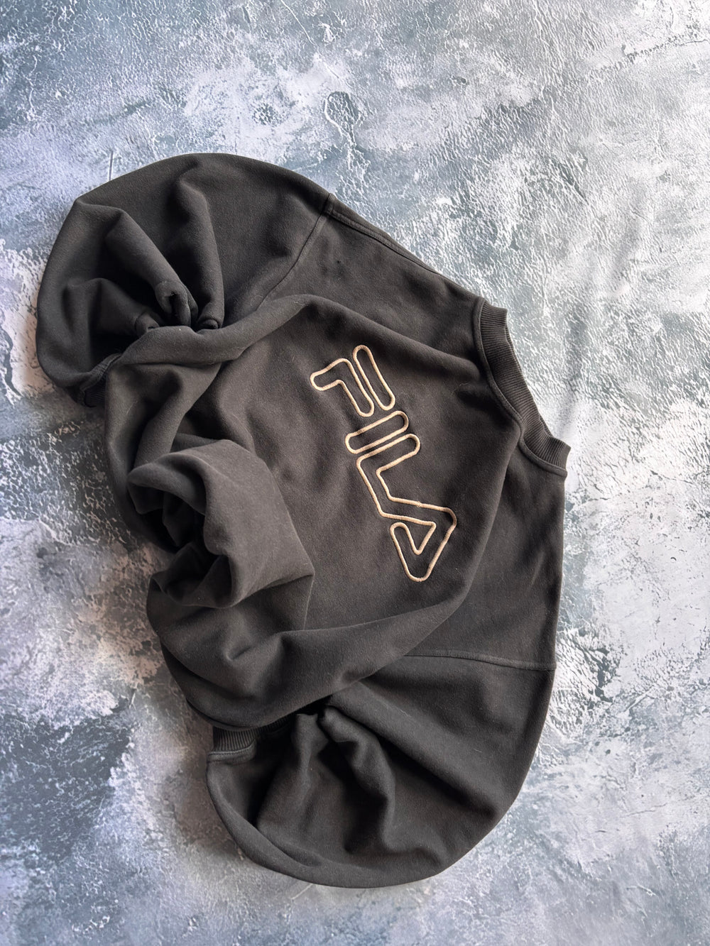 bluza hoodie czarna FILA vintage retro 90s