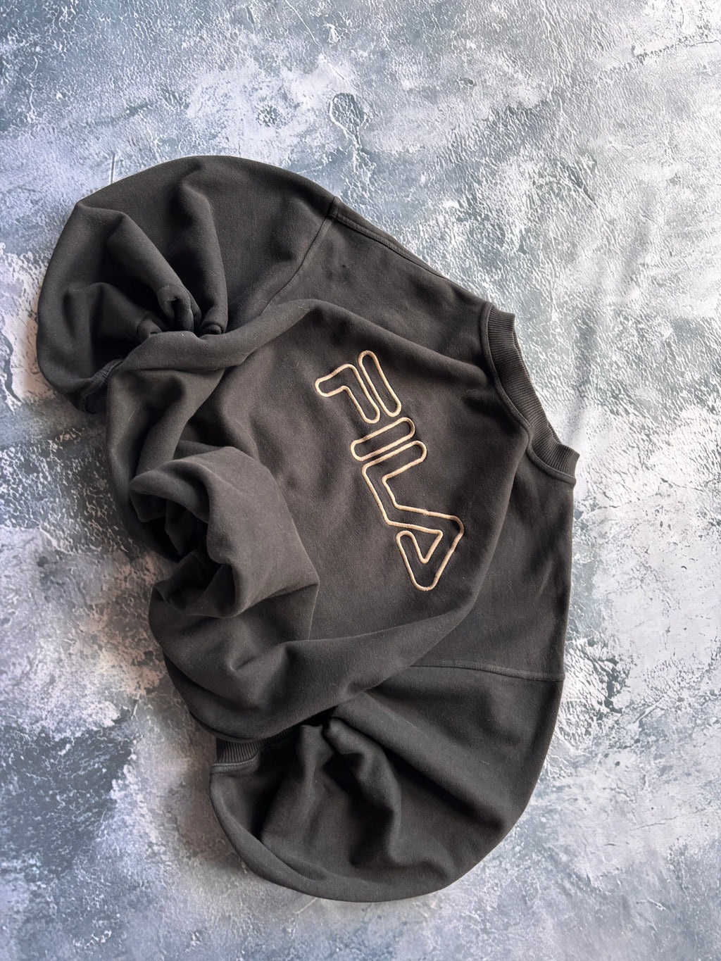 bluza hoodie czarna FILA vintage retro 90s