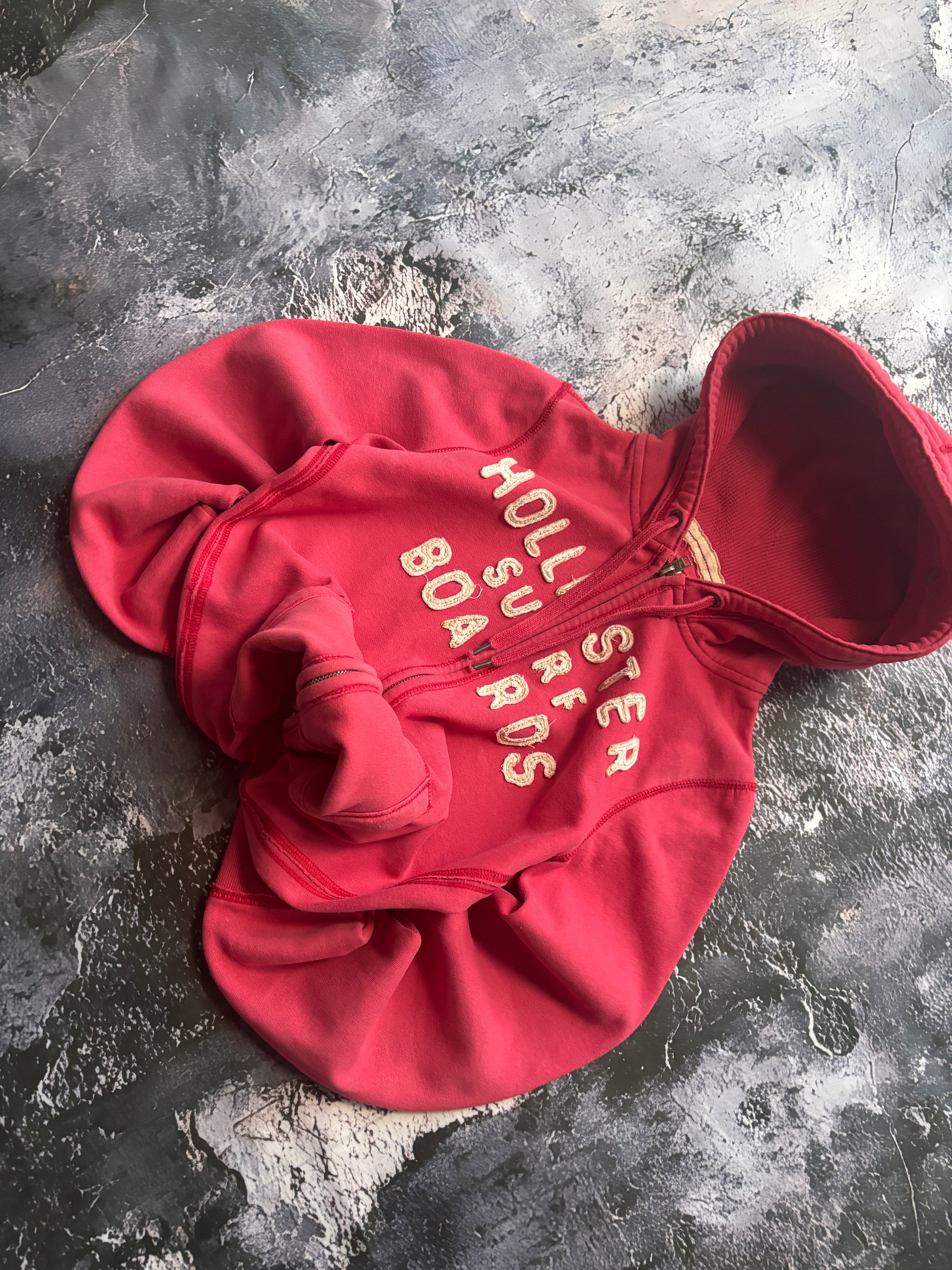 bluza hoodie Hollister retro zip vintage haft napisy oldschool