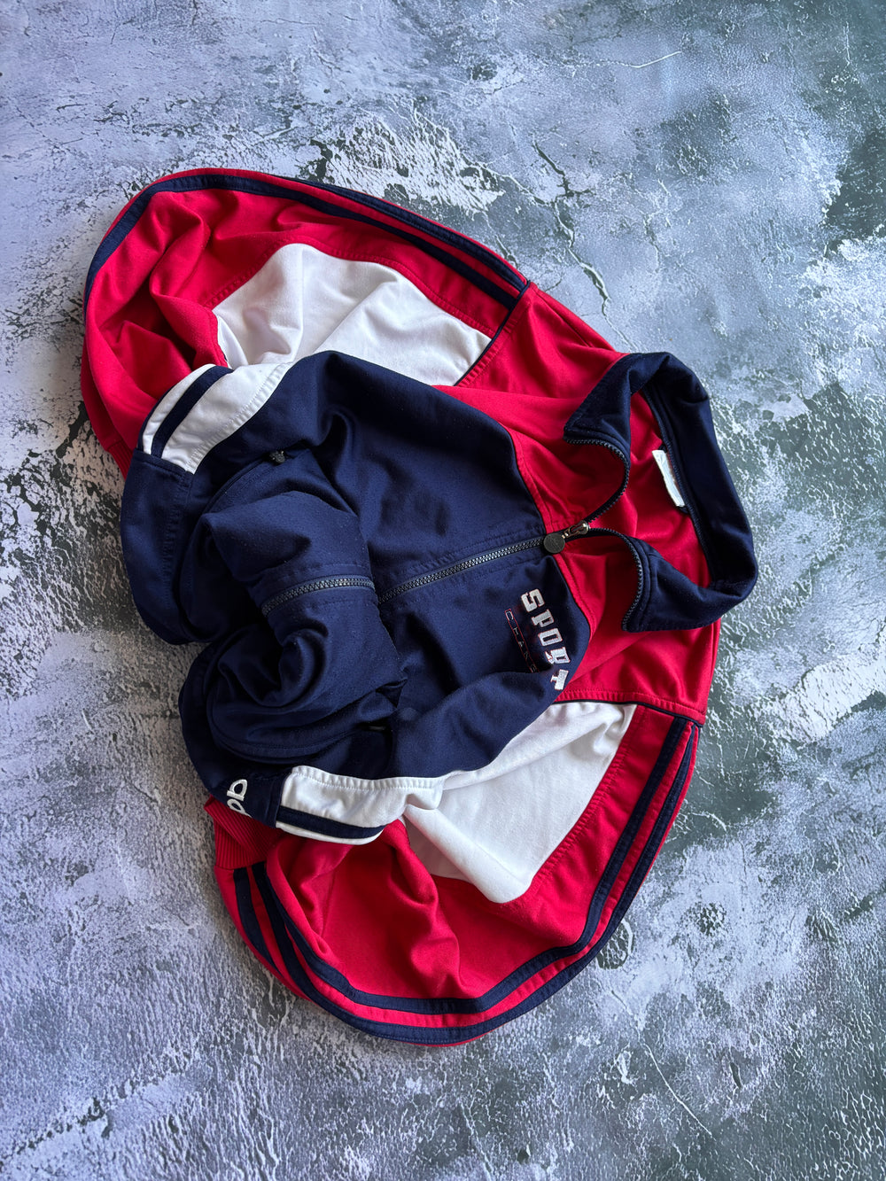 VINTAGE ADIDAS LATA 90 ZIP   OVERSIZE