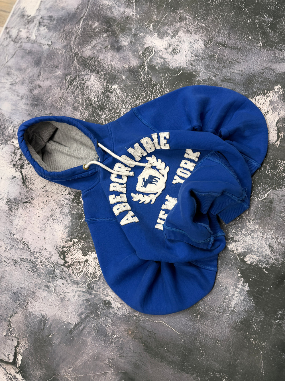 BLUZA HOODIE ABERCROMBIE BLUE VINTAGE RETRO Y2K