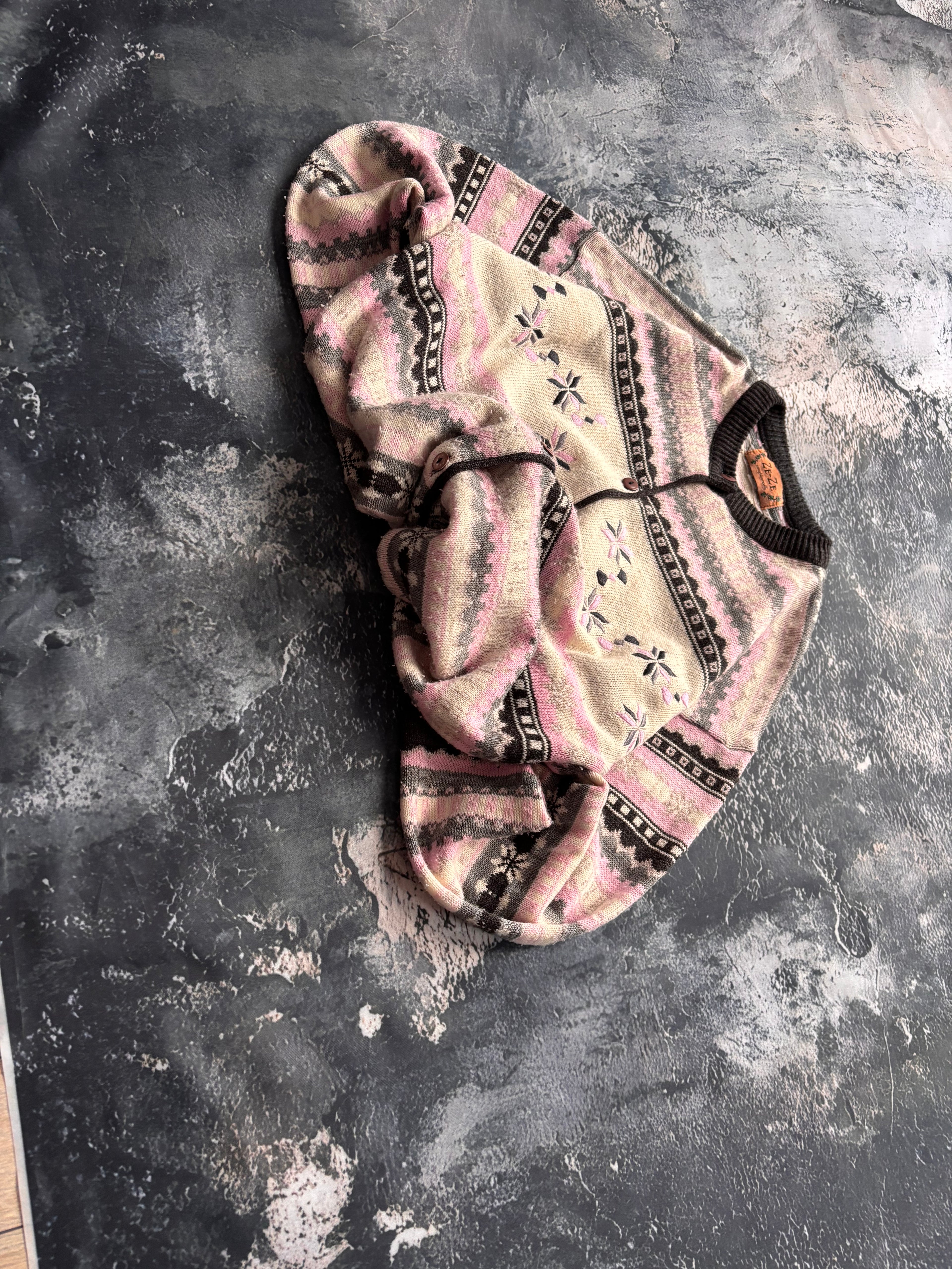 Kardigan oversize we wzory