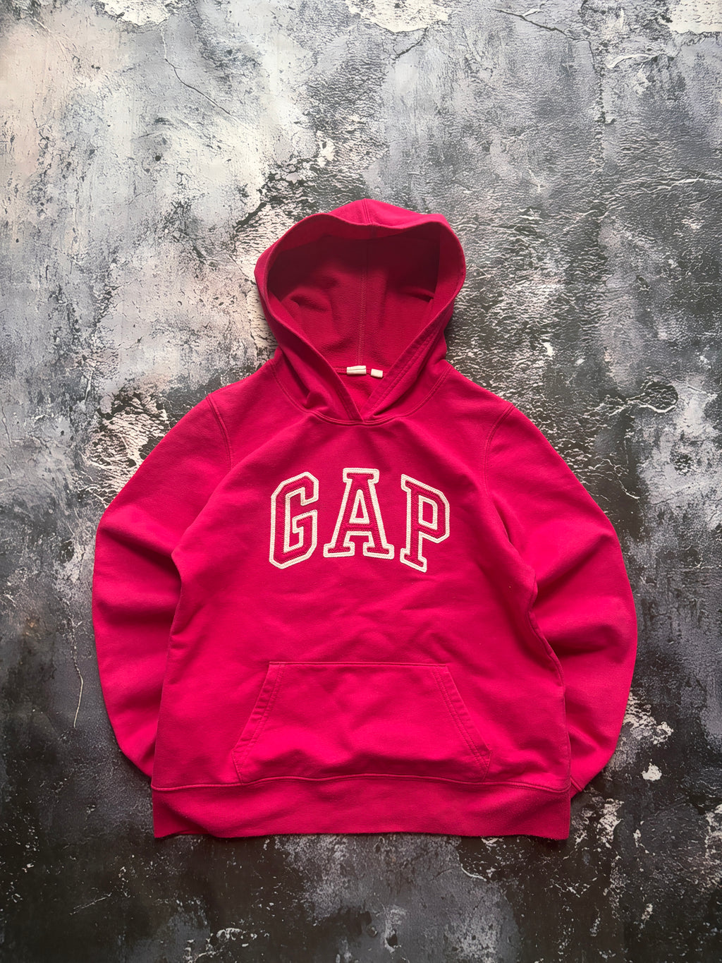 bluza hoodie gap pink basic retro prosty krój