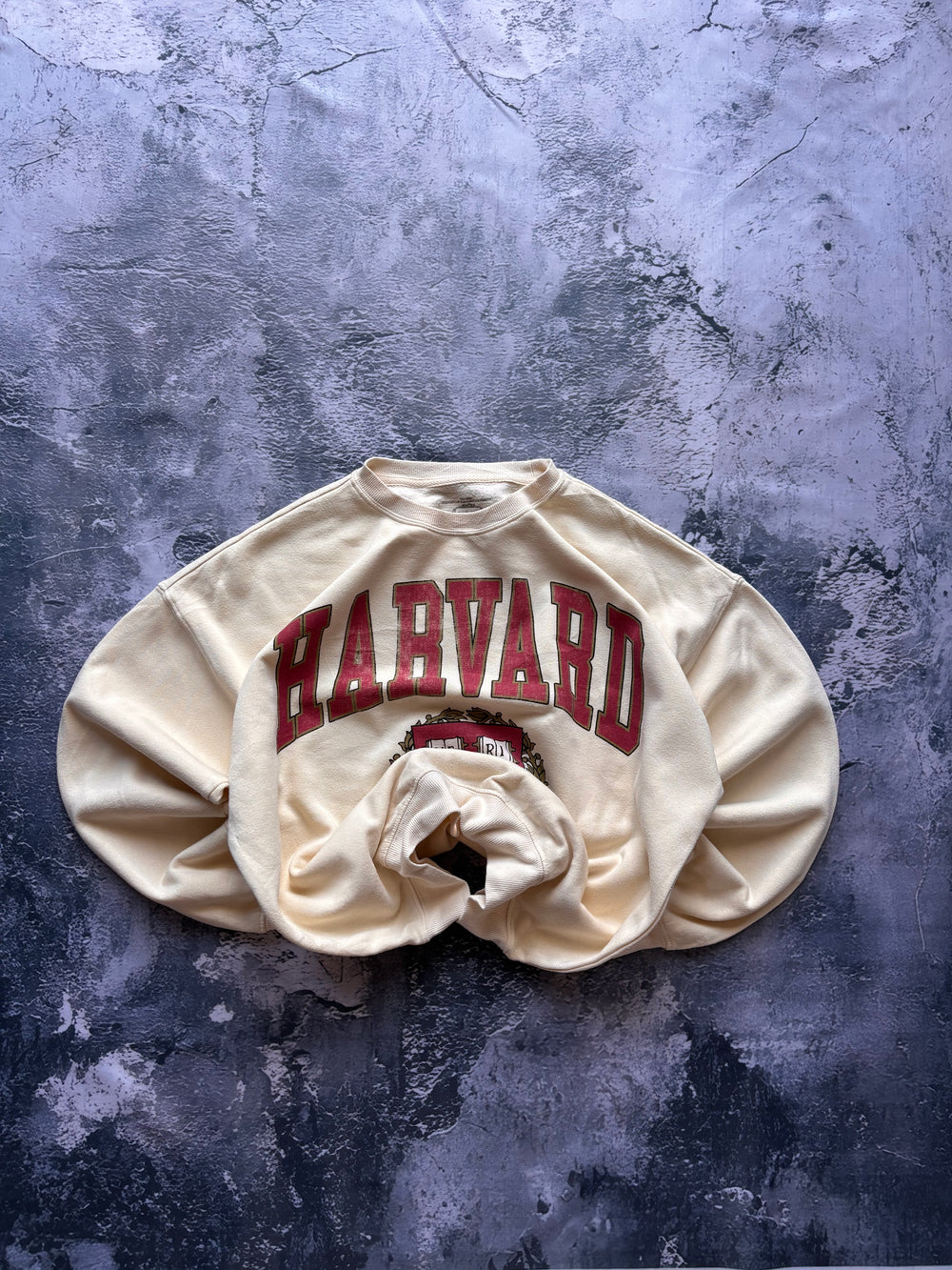 bluza crewneck Harvard żółta idealna na lato vintage 90s na licencji