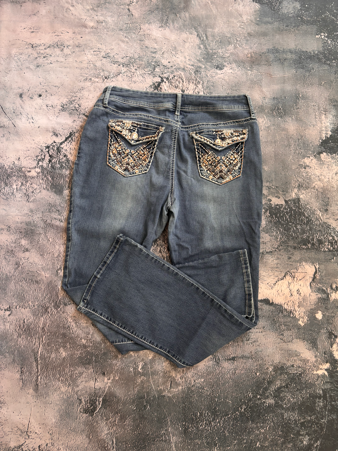 Jeans spodnie bootcut kieszenie y2k retro vintage