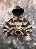 bluza hooodie gruba unikat z lat 90 w pasy 72 retro oversize
