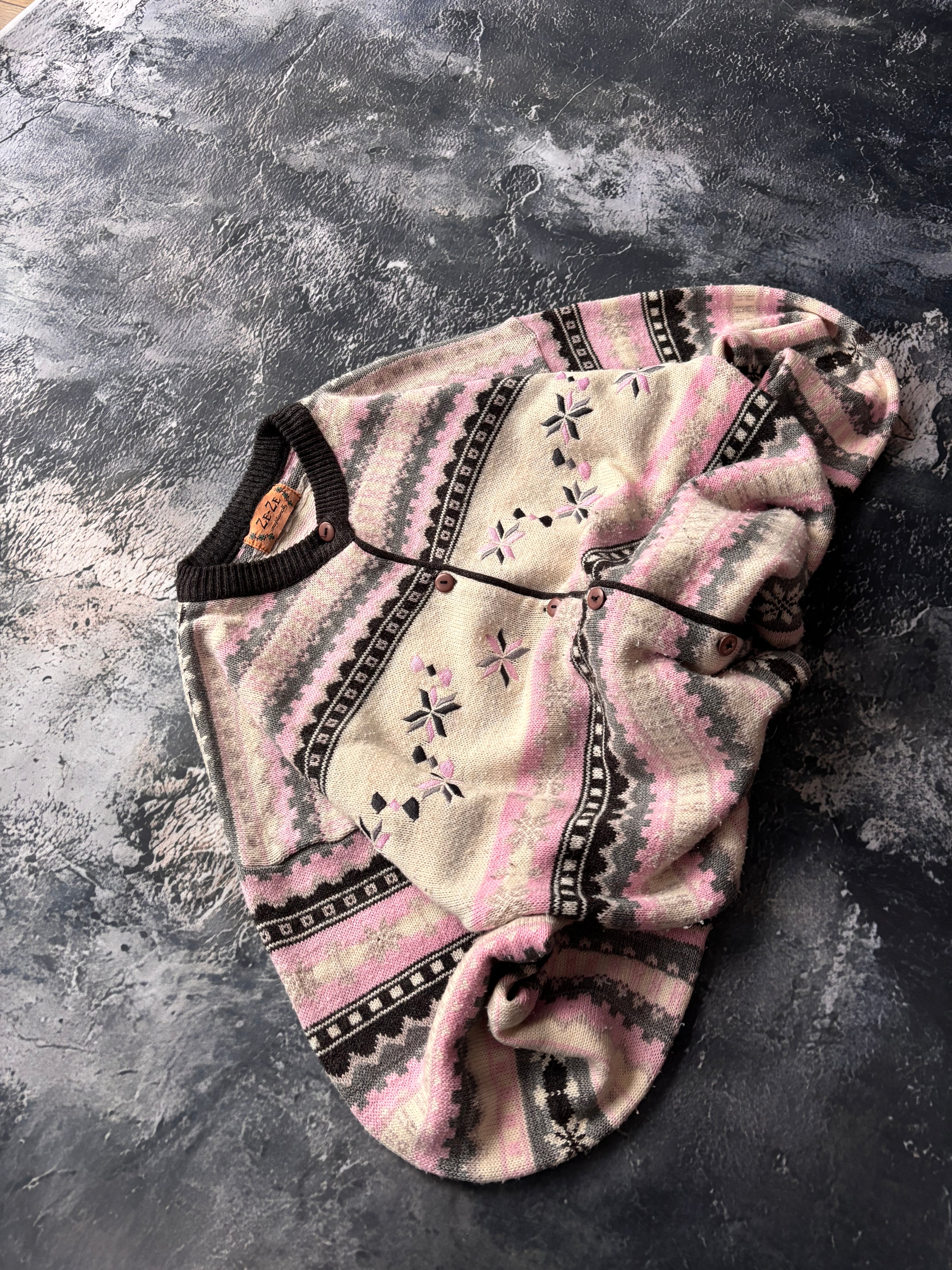 Kardigan oversize we wzory