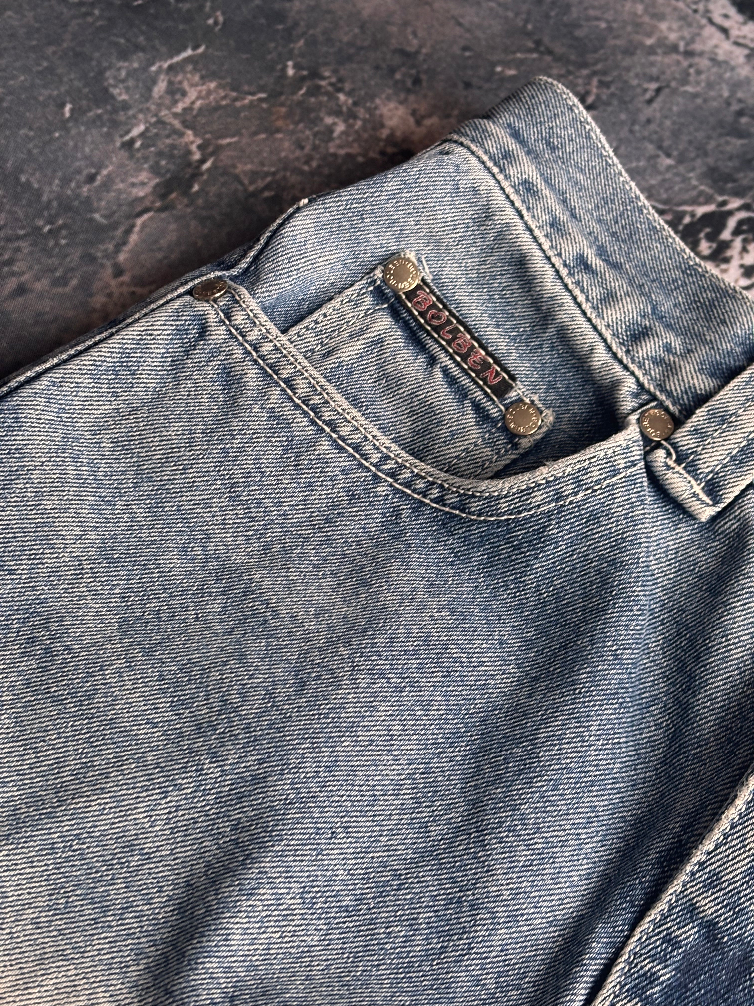 jeansy haft dzwony vintage usa streetwear