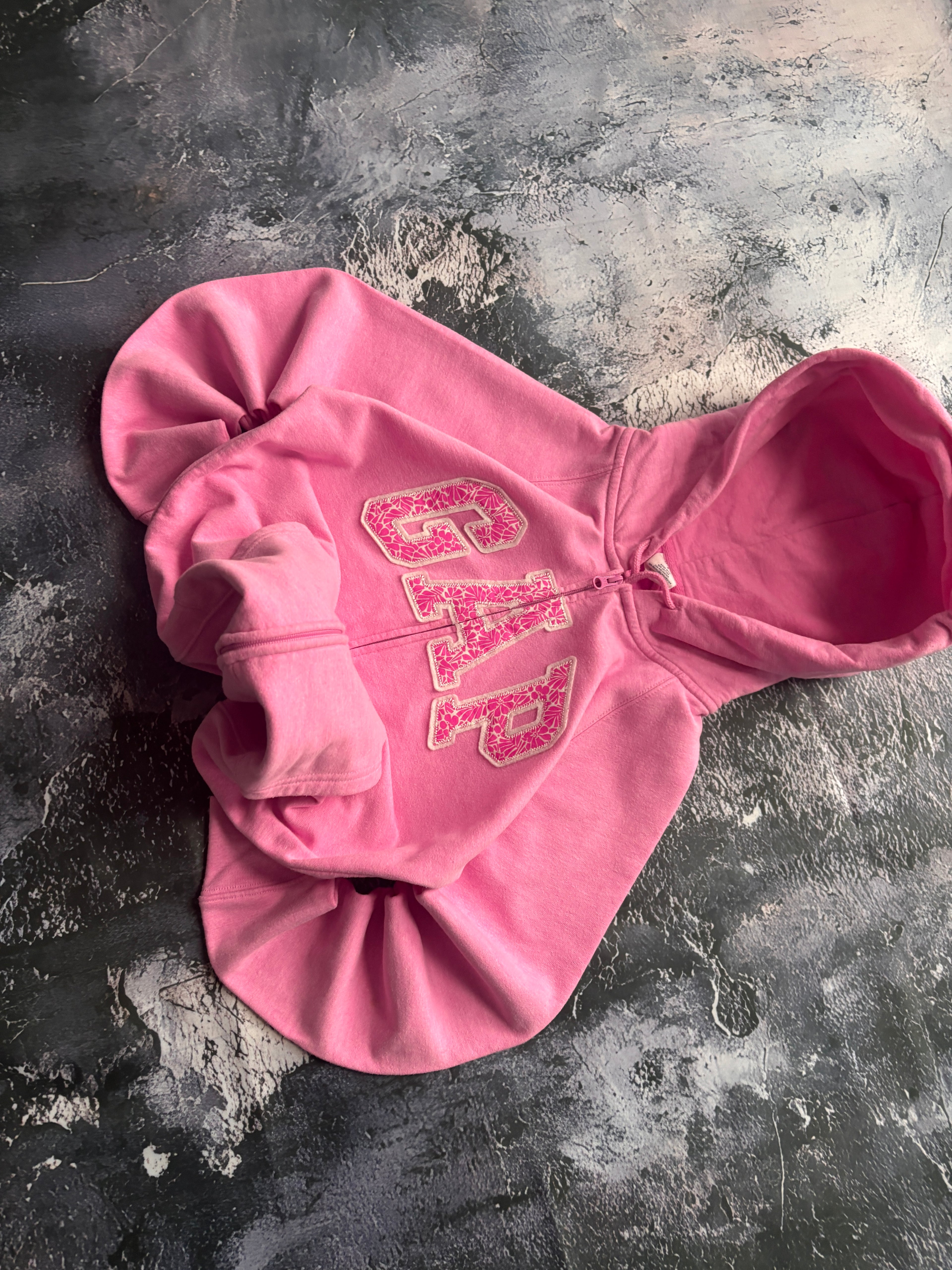 Bluza hoodie pink GAP retro american streetwear 90s prosty krój