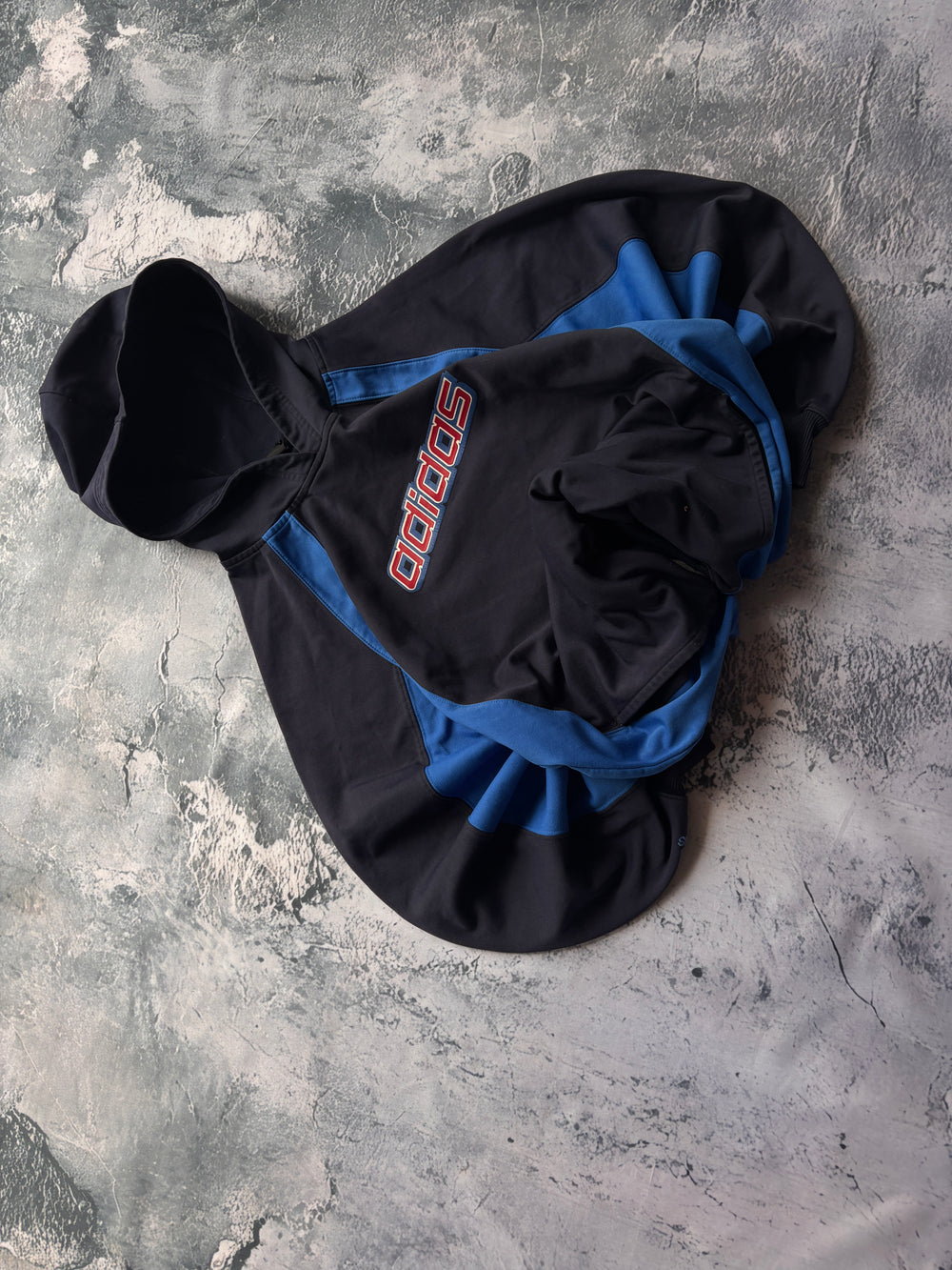 BLUZA SPORTOWA ADIDAS OVERSIZE SPORTOWY MATERIAŁ RETRO AMERICAN STREETWEAR 90S