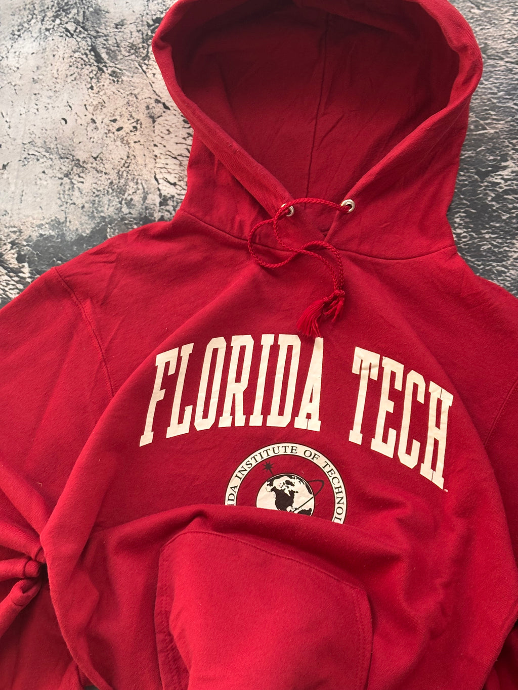 bluza hoodie vintage czerwona red FLORIDA RED CHAMPION