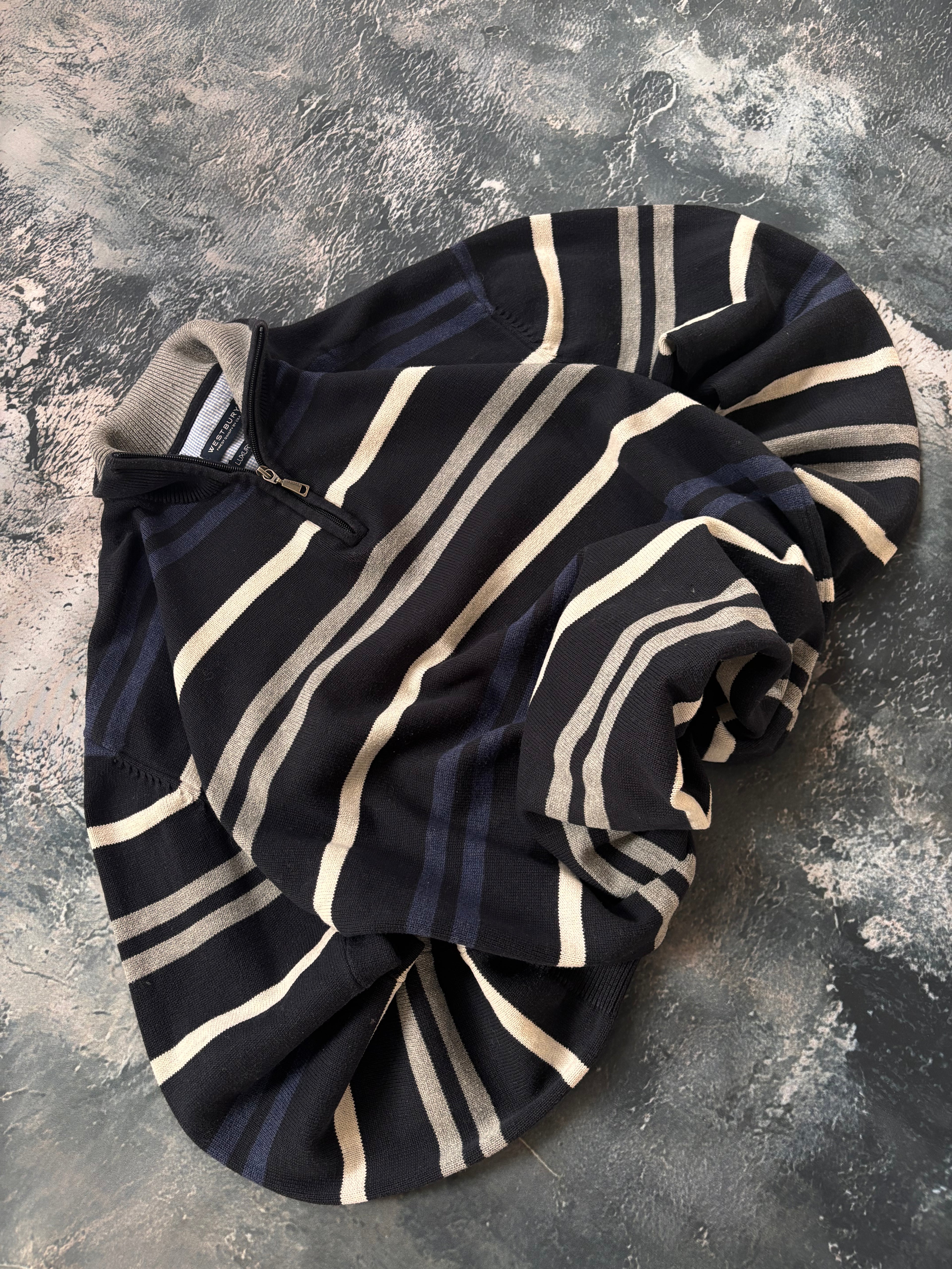 Bluza polo zip z zamkiem granatowy