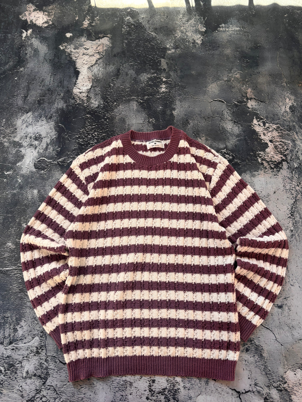 Sweter fioletowo biały vintage