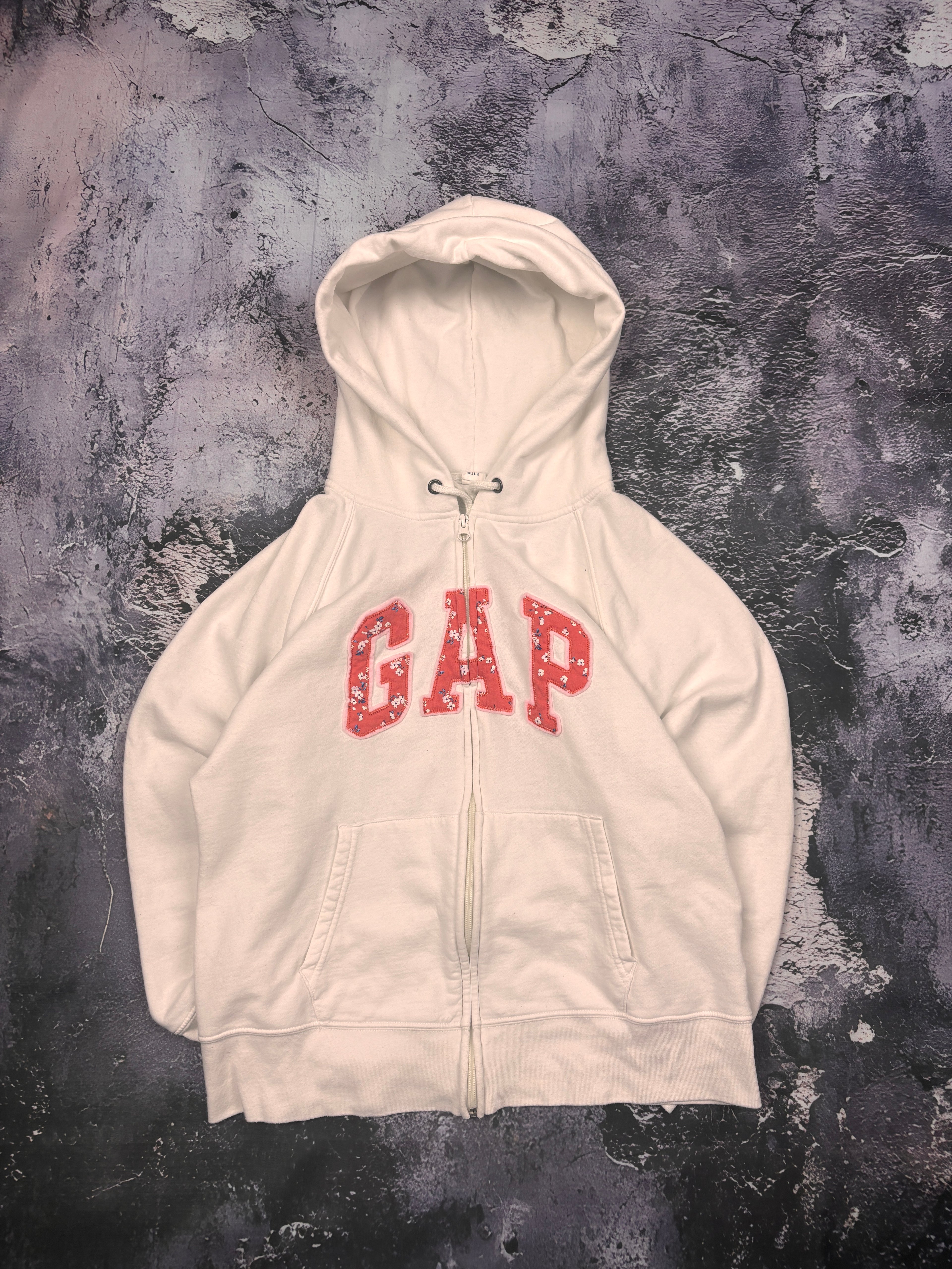 BLUZA ZIP HOODIE GAP KWIECISTE LOGO UNIKATOWA JESIEN