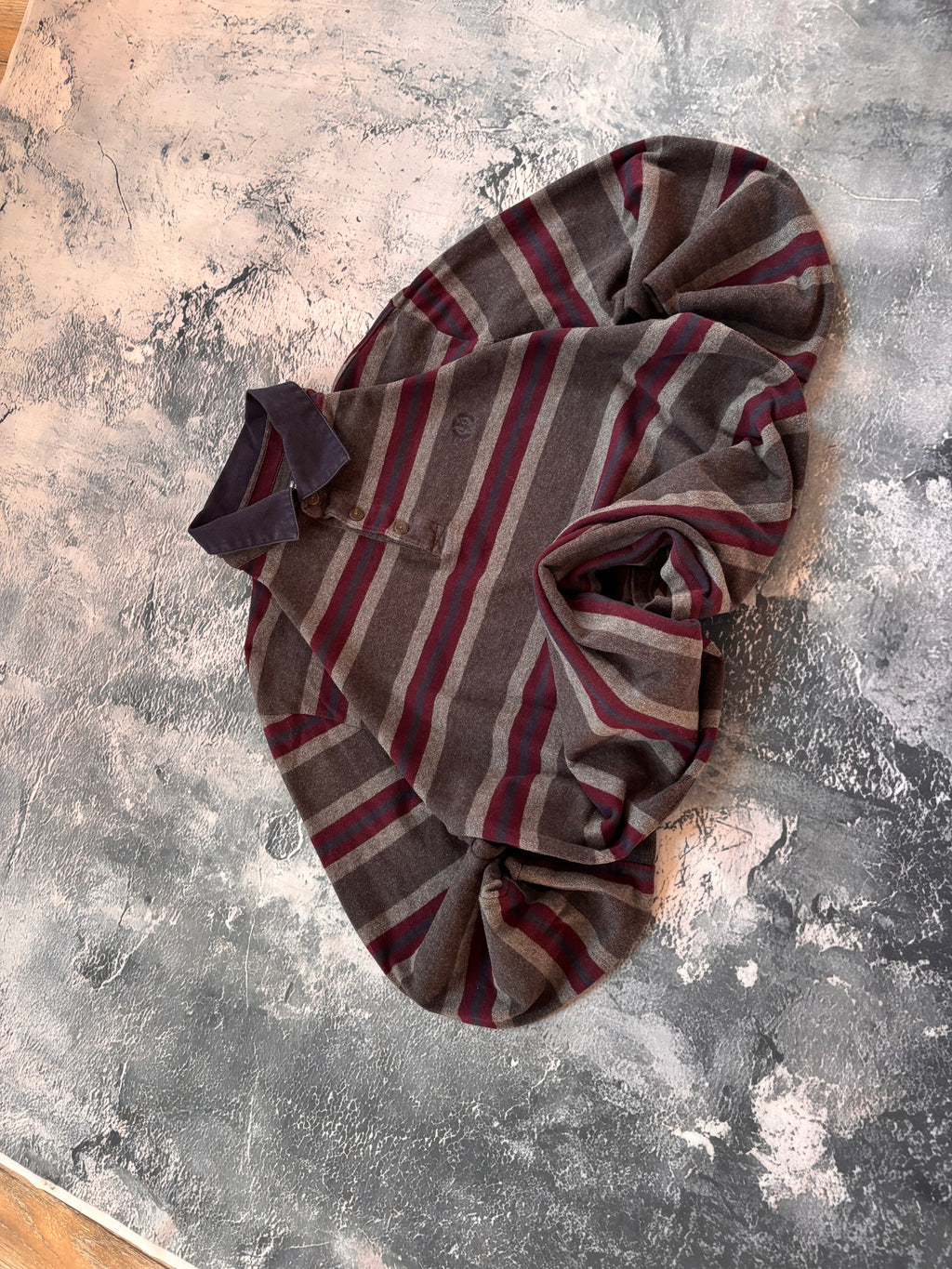 Koszulka longsleeve szaro bordowa